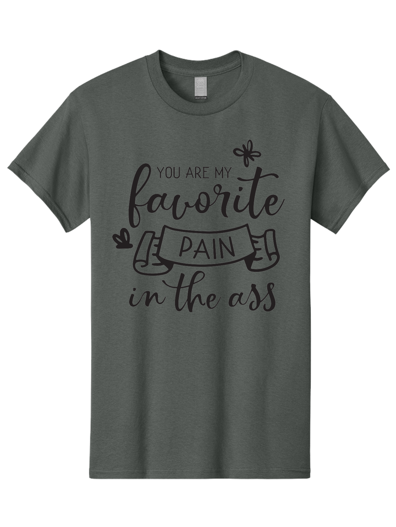 You-Are-My-Favorite-Pain-In-The-Ass Men'S Graphic Tee, 100% Cotton, Comfortable Casual Summer Wear, Machine Washable, Sarcastic Quotes, Funny Sayings, Quirky Humor, Playful Banter, Cheeky Phrases, Witty Remarks, Sassy Expressions, Aad332 7