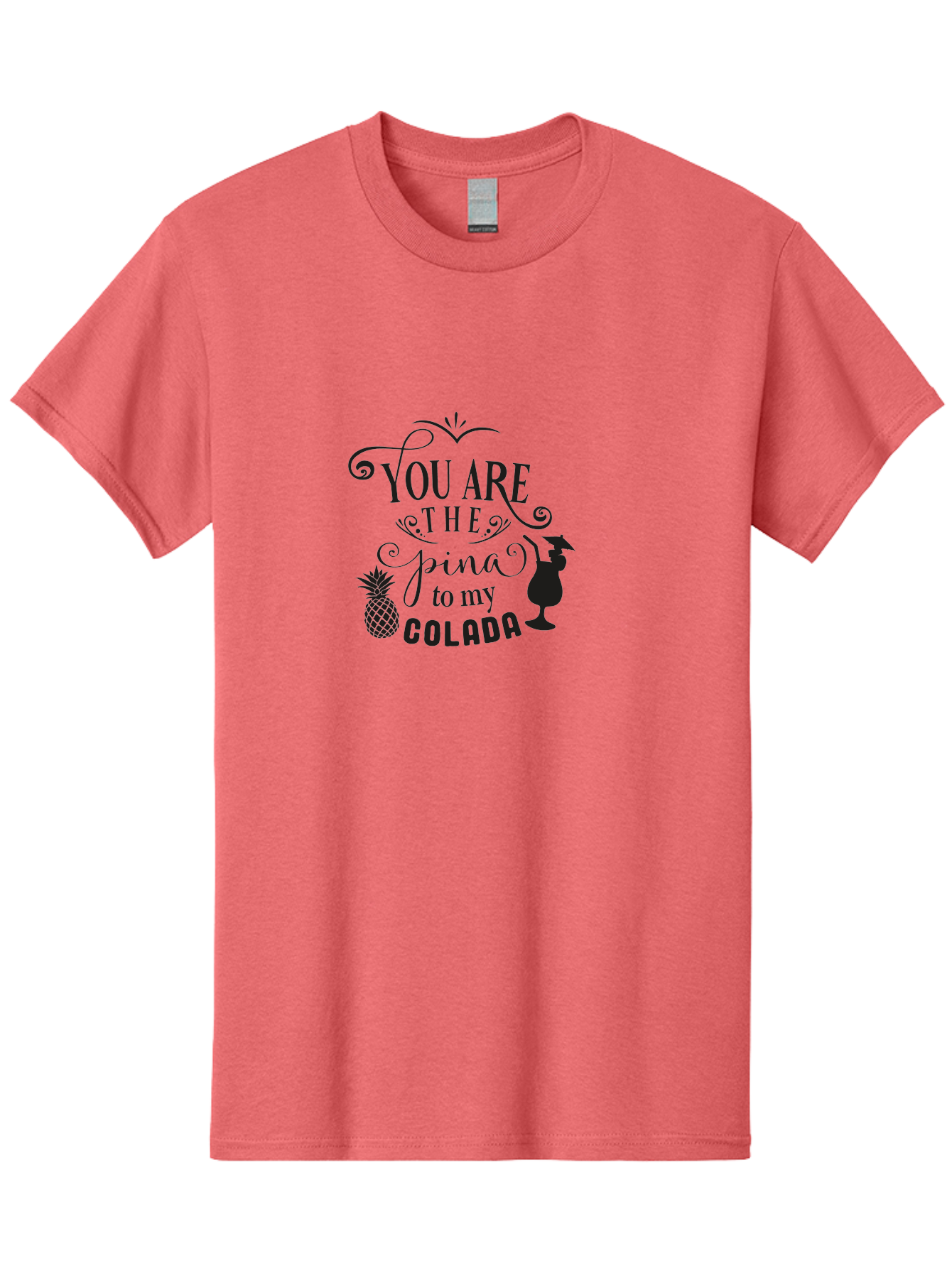 You-Are-The-Pina-To-My-Colada Men'S Graphic Tee, 100% Cotton, Comfortable Casual Summer Wear, Machine Washable, Funny Quote, Pina Colada, Couple Goals, Romantic Phrase, Tropical Vibes, Cocktail Love, Partner In Crime, Valentines Day Gift Aad336 27