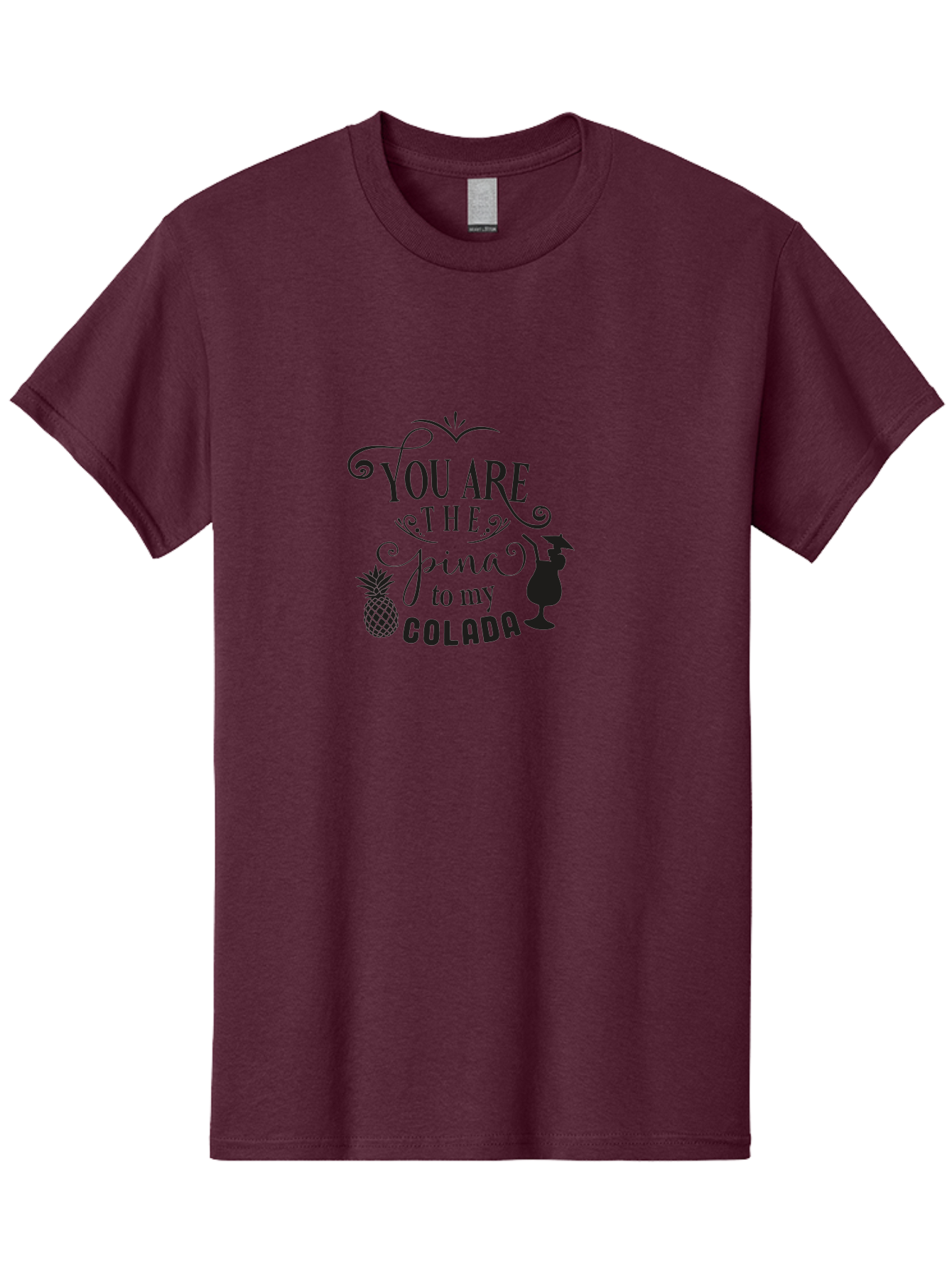 You-Are-The-Pina-To-My-Colada Men'S Graphic Tee, 100% Cotton, Comfortable Casual Summer Wear, Machine Washable, Funny Quote, Pina Colada, Couple Goals, Romantic Phrase, Tropical Vibes, Cocktail Love, Partner In Crime, Valentines Day Gift Aad336 15
