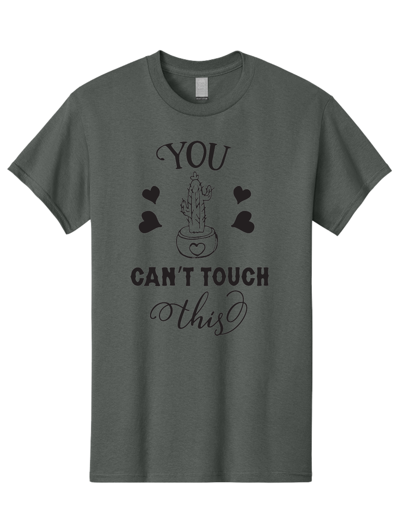 You-Can-T-Touch-This Men'S Graphic Tee, 100% Cotton, Comfortable Casual Summer Wear, Machine Washable, Cactus Pun, Funny Cactus, Prickly Humor, Playful Design, Humorous Quote, Witty Saying, Cactus Love, Heartwarming Humor Aad340 11