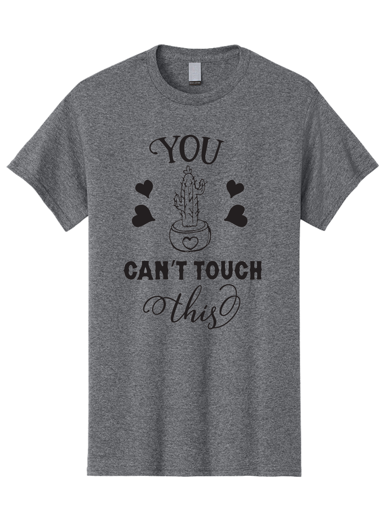 You-Can-T-Touch-This Men'S Graphic Tee, 100% Cotton, Comfortable Casual Summer Wear, Machine Washable, Cactus Pun, Funny Cactus, Prickly Humor, Playful Design, Humorous Quote, Witty Saying, Cactus Love, Heartwarming Humor Aad340 25
