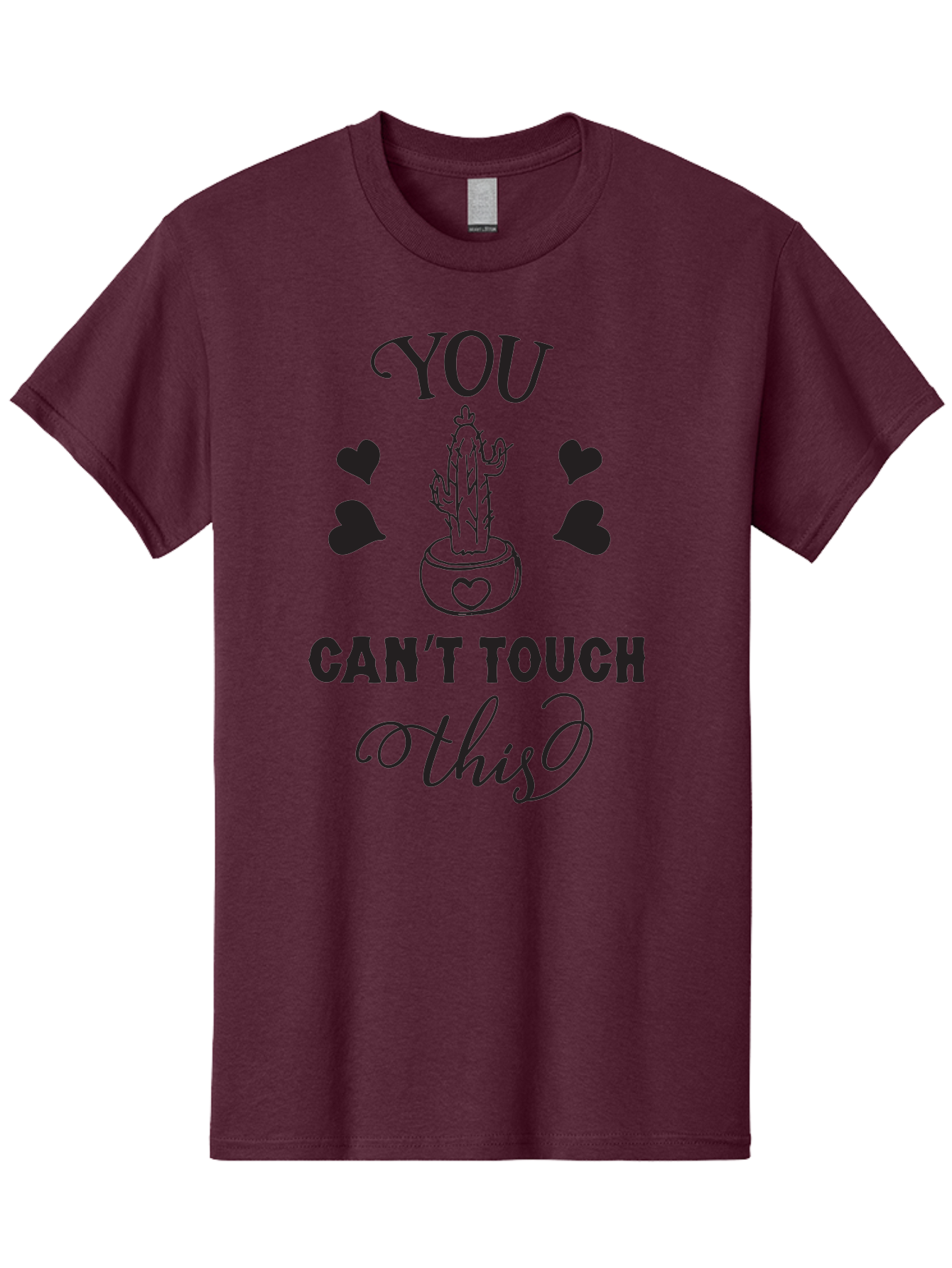 You-Can-T-Touch-This Men'S Graphic Tee, 100% Cotton, Comfortable Casual Summer Wear, Machine Washable, Cactus Pun, Funny Cactus, Prickly Humor, Playful Design, Humorous Quote, Witty Saying, Cactus Love, Heartwarming Humor Aad340 23
