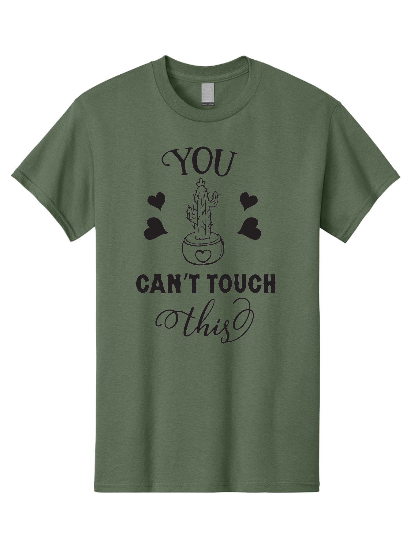 You-Can-T-Touch-This Men'S Graphic Tee, 100% Cotton, Comfortable Casual Summer Wear, Machine Washable, Cactus Pun, Funny Cactus, Prickly Humor, Playful Design, Humorous Quote, Witty Saying, Cactus Love, Heartwarming Humor Aad340 21