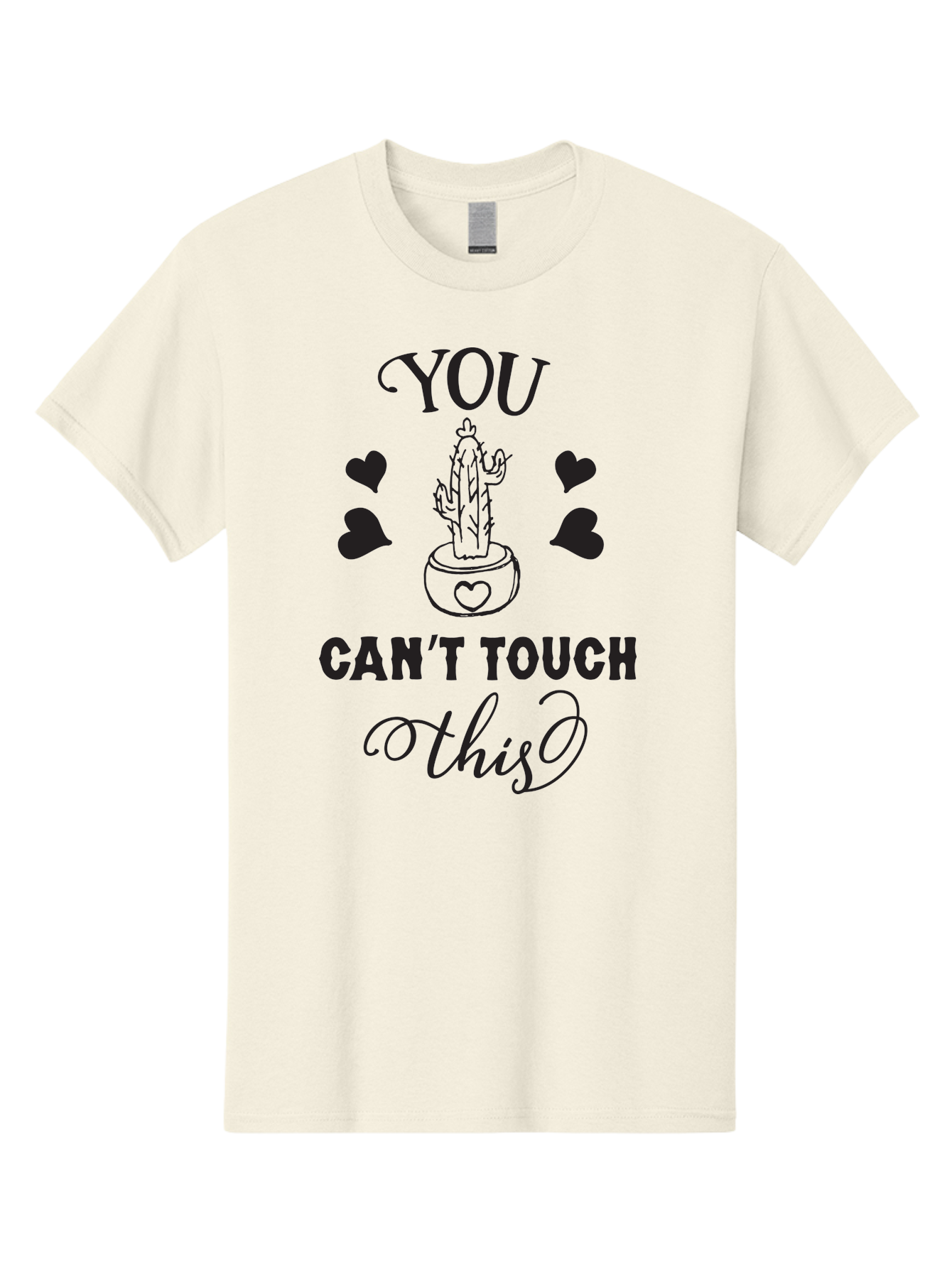 You-Can-T-Touch-This Men'S Graphic Tee, 100% Cotton, Comfortable Casual Summer Wear, Machine Washable, Cactus Pun, Funny Cactus, Prickly Humor, Playful Design, Humorous Quote, Witty Saying, Cactus Love, Heartwarming Humor Aad340 27
