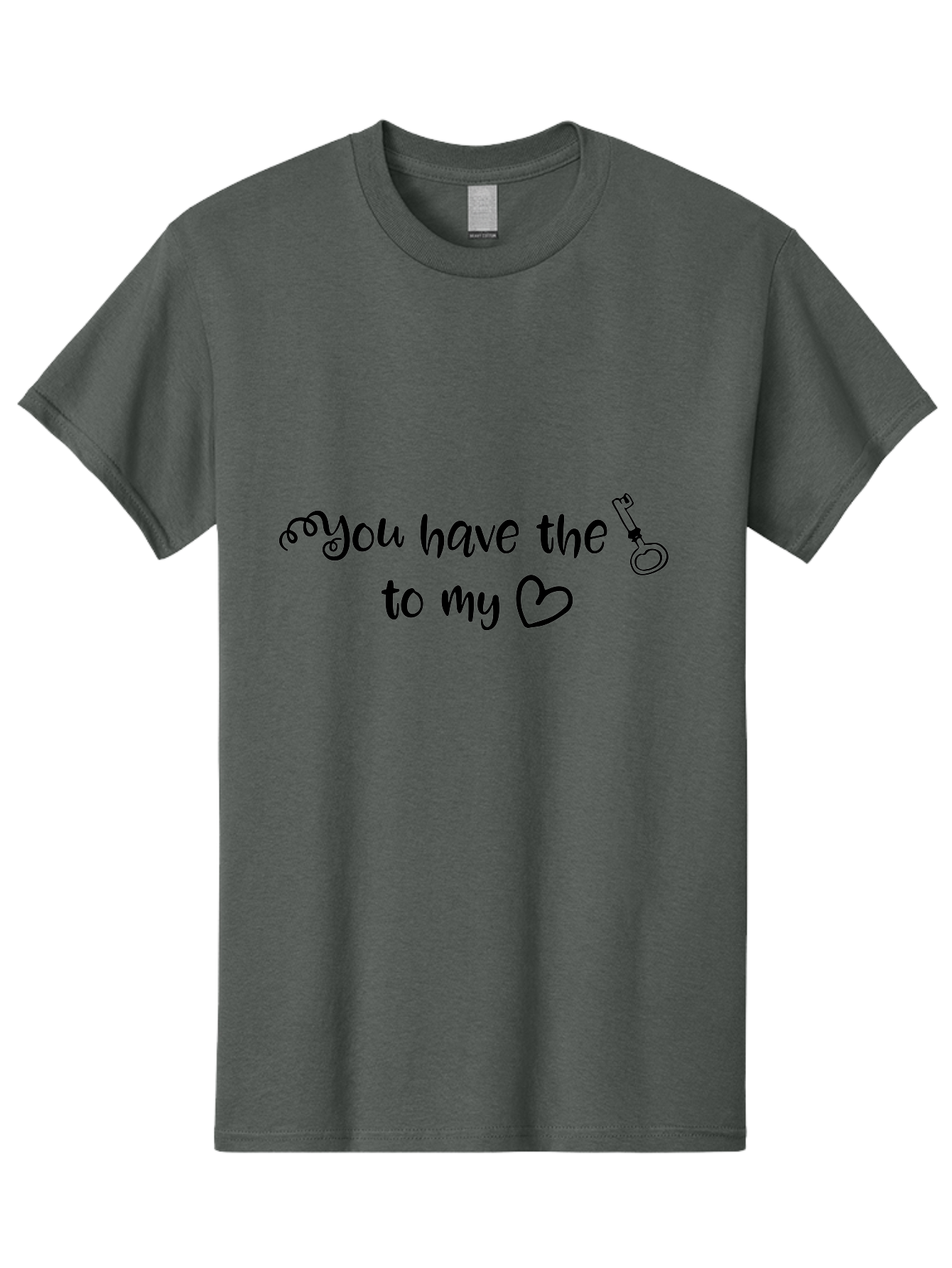 You-Have-The-To-My Men'S Graphic Tee, 100% Cotton, Comfortable Casual Summer Wear, Machine Washable, Lock And Key Phrase, Romantic Quote, Love Message, Heart Symbol, Couple Goals, Relationship Goals, Sweet Sentiment, Loving Phrase Aad341 3