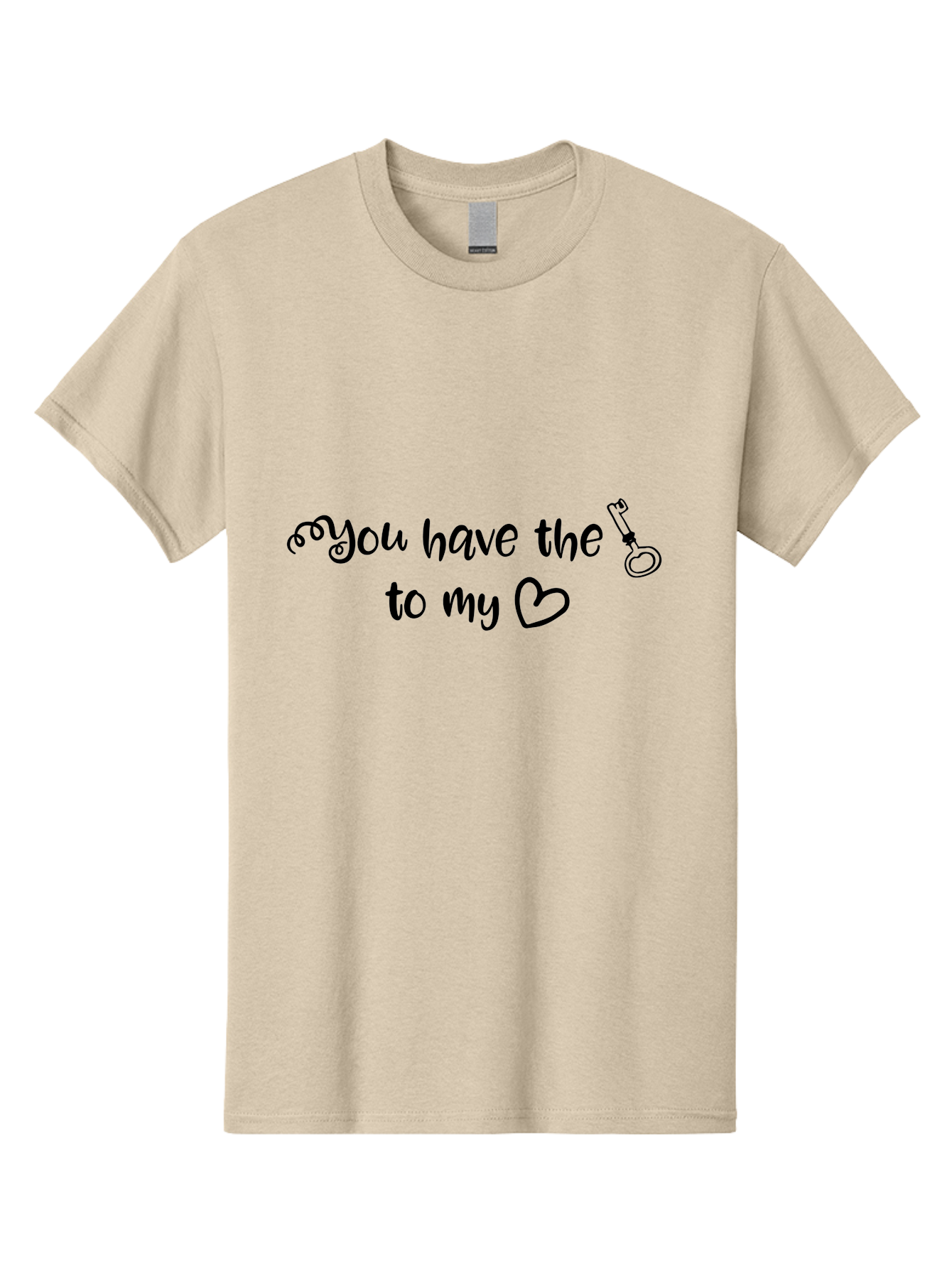 You-Have-The-To-My Men'S Graphic Tee, 100% Cotton, Comfortable Casual Summer Wear, Machine Washable, Lock And Key Phrase, Romantic Quote, Love Message, Heart Symbol, Couple Goals, Relationship Goals, Sweet Sentiment, Loving Phrase Aad341 21