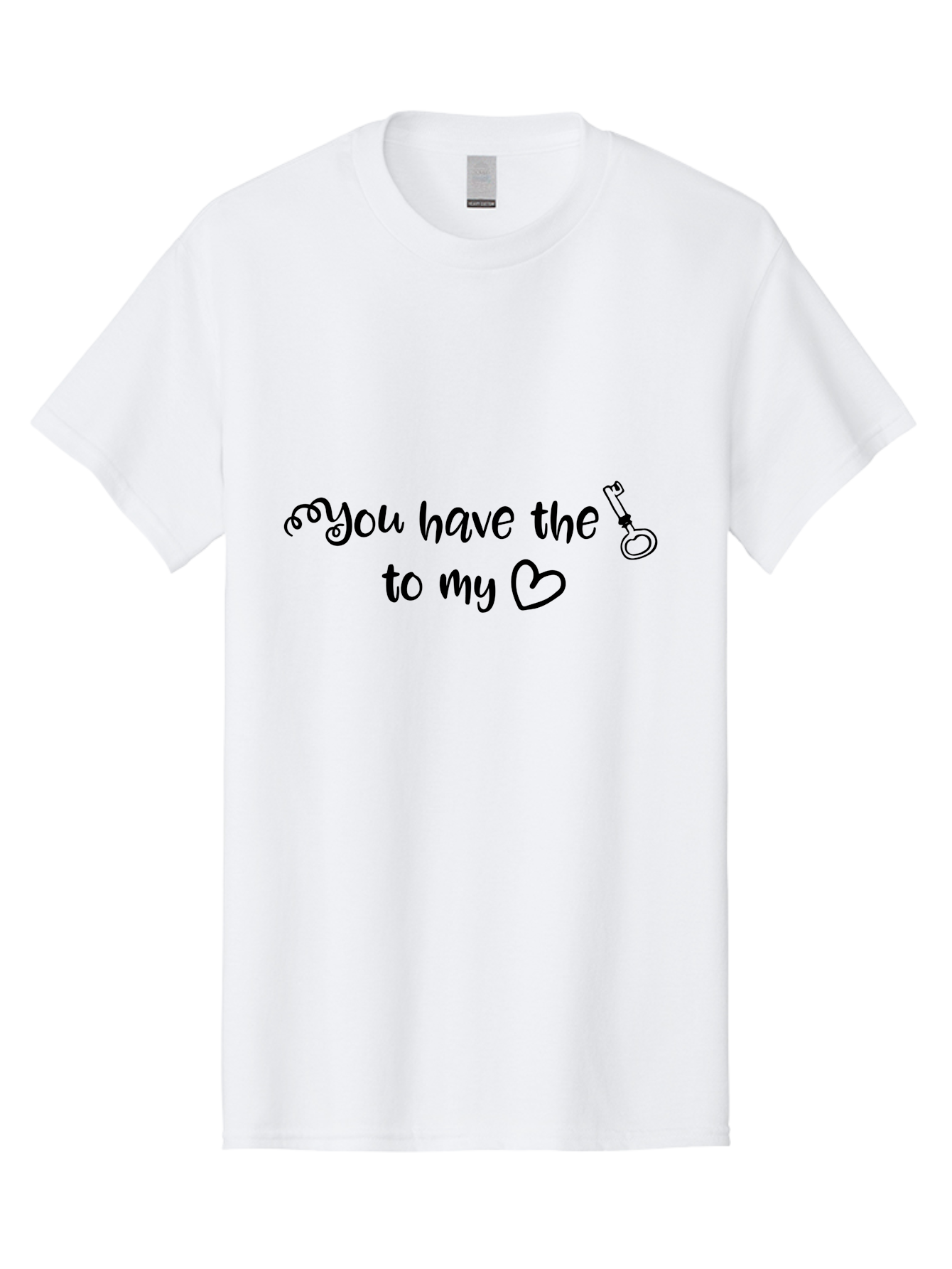 You-Have-The-To-My Men'S Graphic Tee, 100% Cotton, Comfortable Casual Summer Wear, Machine Washable, Lock And Key Phrase, Romantic Quote, Love Message, Heart Symbol, Couple Goals, Relationship Goals, Sweet Sentiment, Loving Phrase Aad341 15