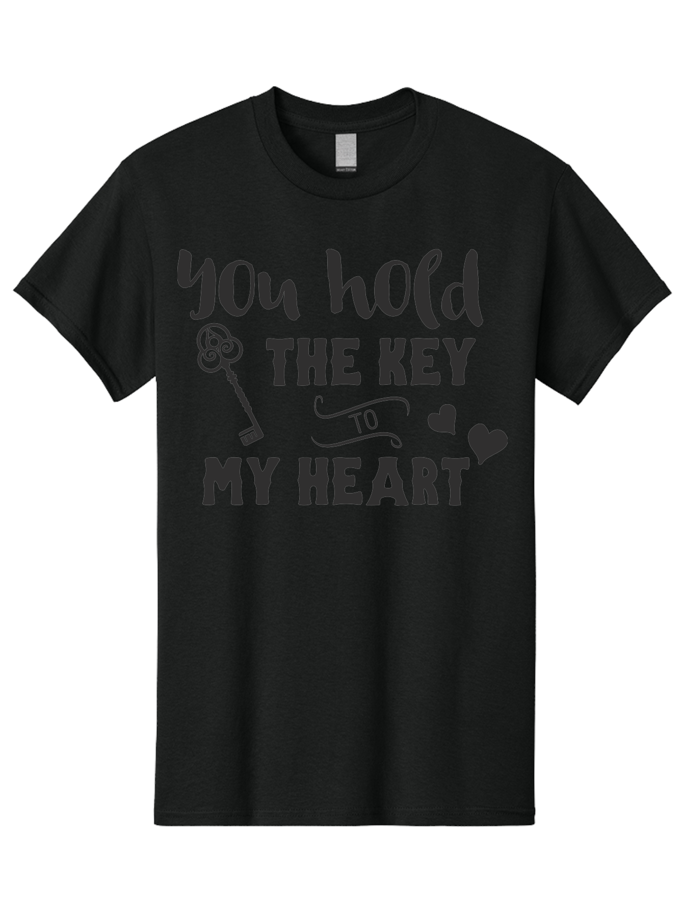 You-Hold-The-Key-To-My-Heart Men'S Graphic Tee, 100% Cotton, Comfortable Casual Summer Wear, Machine Washable, Romantic Quote, Love Message, Valentines Day Gift, Heartwarming Phrase, Couple Goals, Love Key, Heart Symbol, Decorative Hearts Aad342 15