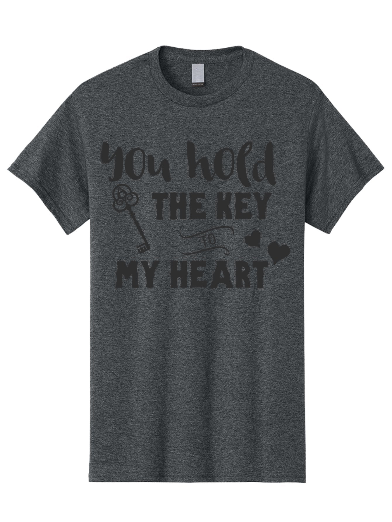 You-Hold-The-Key-To-My-Heart Men'S Graphic Tee, 100% Cotton, Comfortable Casual Summer Wear, Machine Washable, Romantic Quote, Love Message, Valentines Day Gift, Heartwarming Phrase, Couple Goals, Love Key, Heart Symbol, Decorative Hearts Aad342 10
