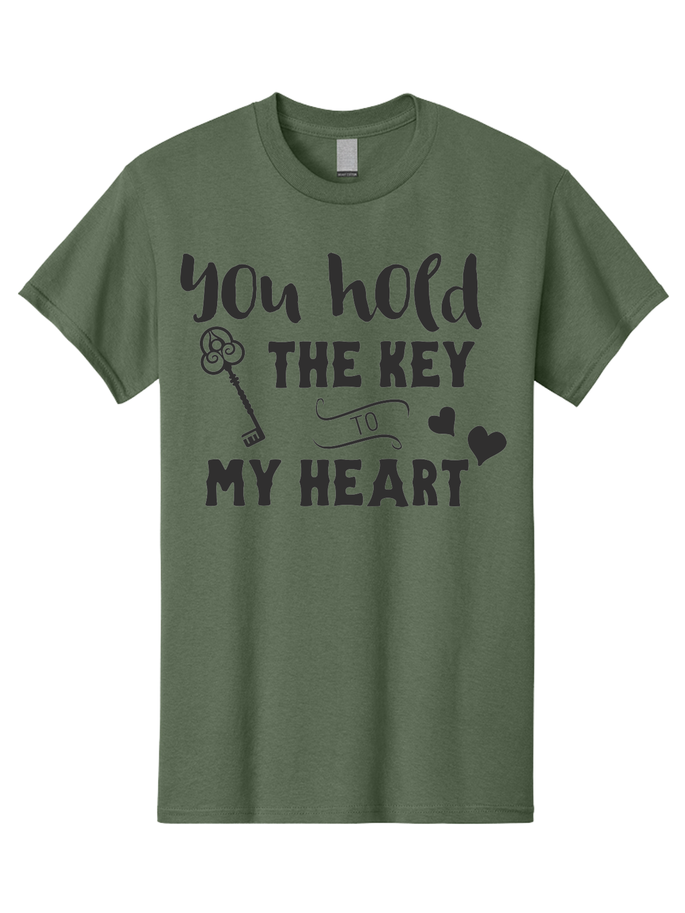 You-Hold-The-Key-To-My-Heart Men'S Graphic Tee, 100% Cotton, Comfortable Casual Summer Wear, Machine Washable, Romantic Quote, Love Message, Valentines Day Gift, Heartwarming Phrase, Couple Goals, Love Key, Heart Symbol, Decorative Hearts Aad342 11