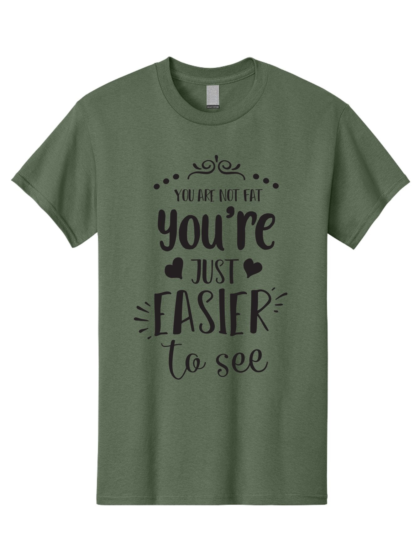 You-Re-Just-Easier-To-See Men'S Graphic Tee, 100% Cotton, Comfortable Casual Summer Wear, Machine Washable, Positive Affirmation, Body Positivity, Self Love, Motivational Quote, Confidence Booster, Empowering Message, Love Yourself, Aad346 11