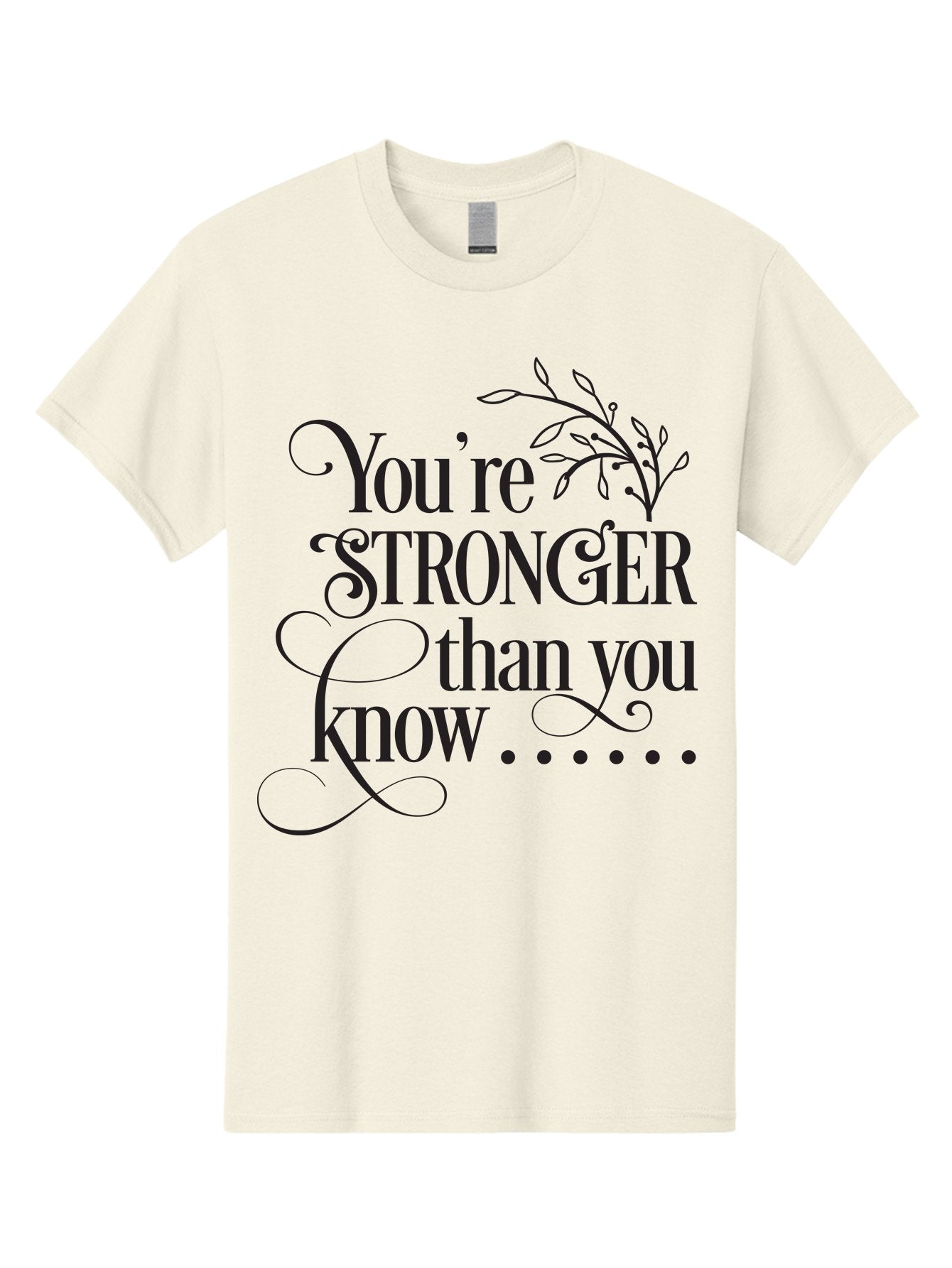 You-Re-Stronger-Than-You-Know Men'S Graphic Tee, 100% Cotton, Comfortable Casual Summer Wear, Machine Washable, Motivational Quote, Inspirational Message, Strength, Positivity, Empowerment, Encouragement, Inner Strength, Self-Improvement Aad347 6