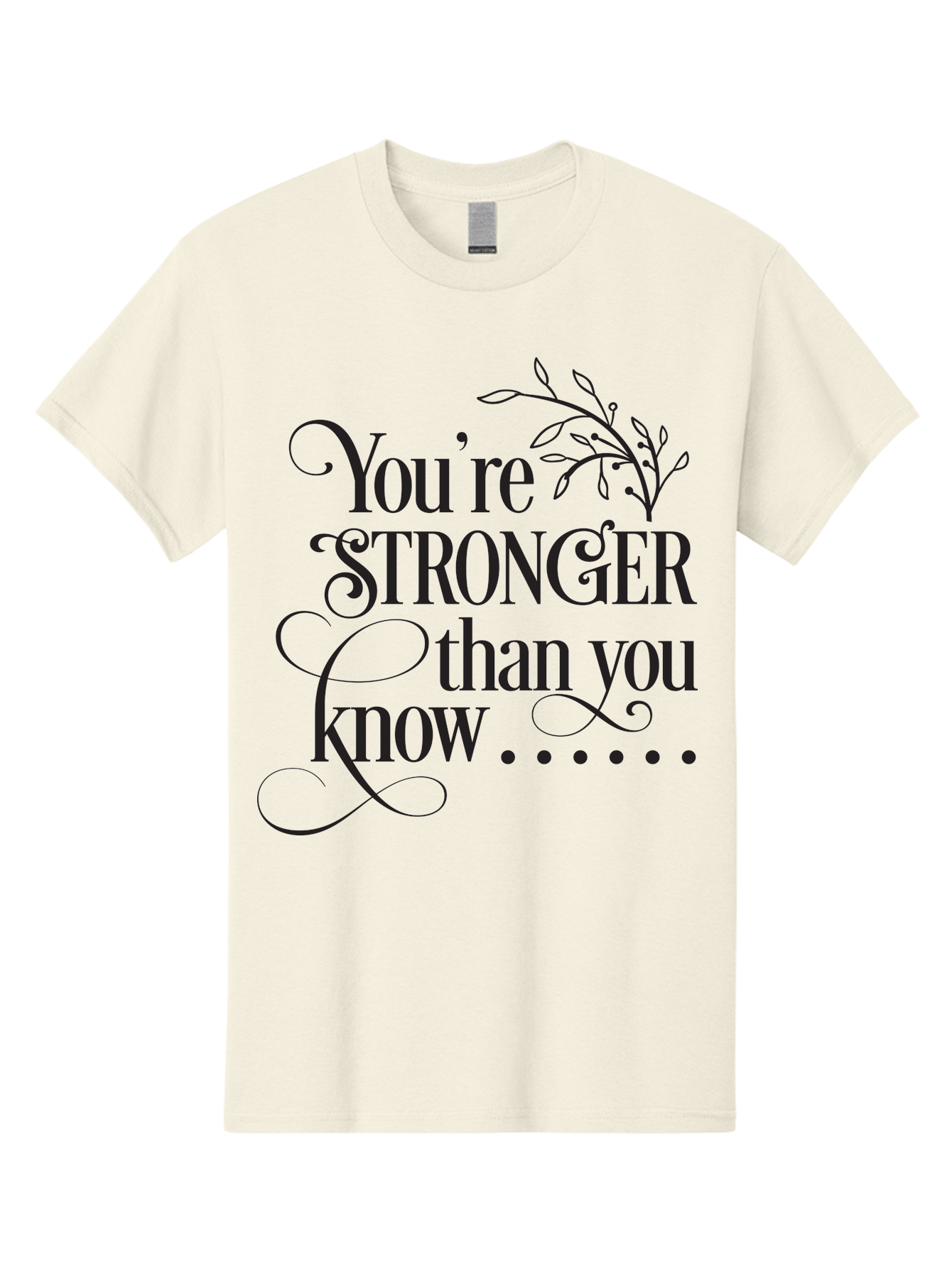 You-Re-Stronger-Than-You-Know Men'S Graphic Tee, 100% Cotton, Comfortable Casual Summer Wear, Machine Washable, Motivational Quote, Inspirational Message, Strength, Positivity, Empowerment, Encouragement, Inner Strength, Self-Improvement Aad347 13