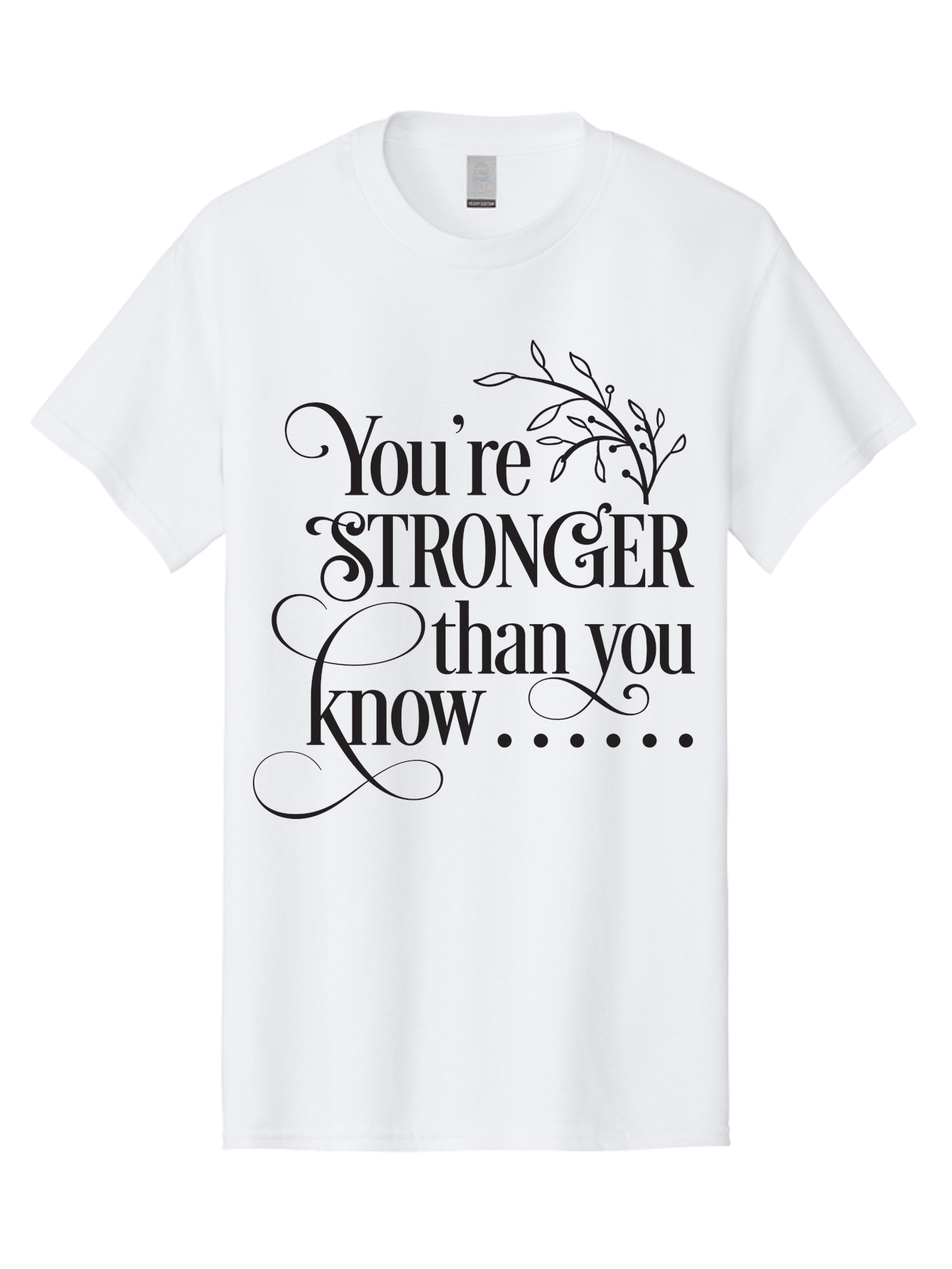 You-Re-Stronger-Than-You-Know Men'S Graphic Tee, 100% Cotton, Comfortable Casual Summer Wear, Machine Washable, Motivational Quote, Inspirational Message, Strength, Positivity, Empowerment, Encouragement, Inner Strength, Self-Improvement Aad347 19