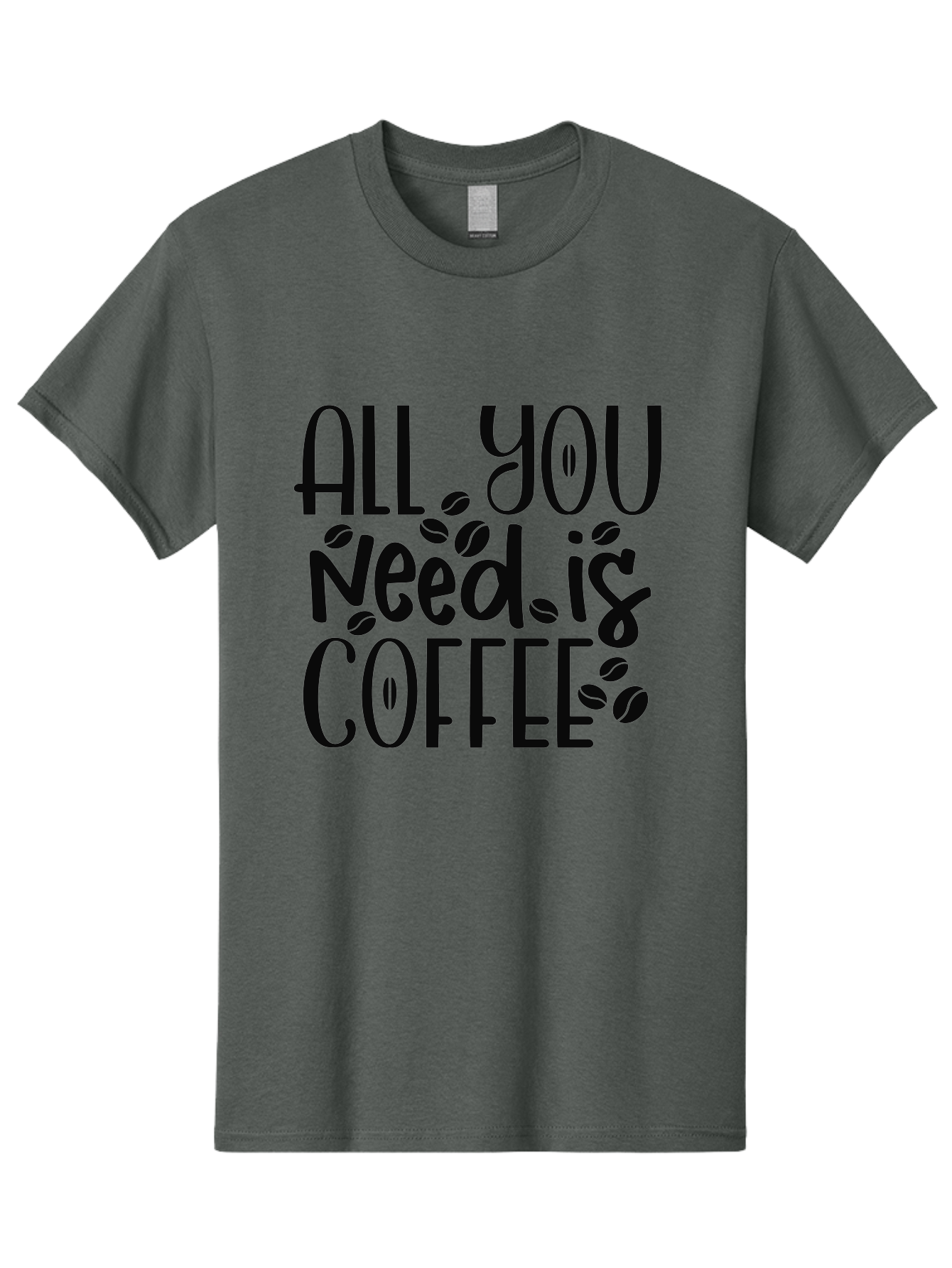 All-You-Need-Is-Coffee Men'S Graphic Tee, 100% Cotton, Comfortable Casual Summer Wear, Machine Washable, Coffee Lover Quote, Coffee Beans, Caffeine Fix, Coffee Motivation, Coffee Inspiration, Coffee Culture, Coffee Quote Aad356 21