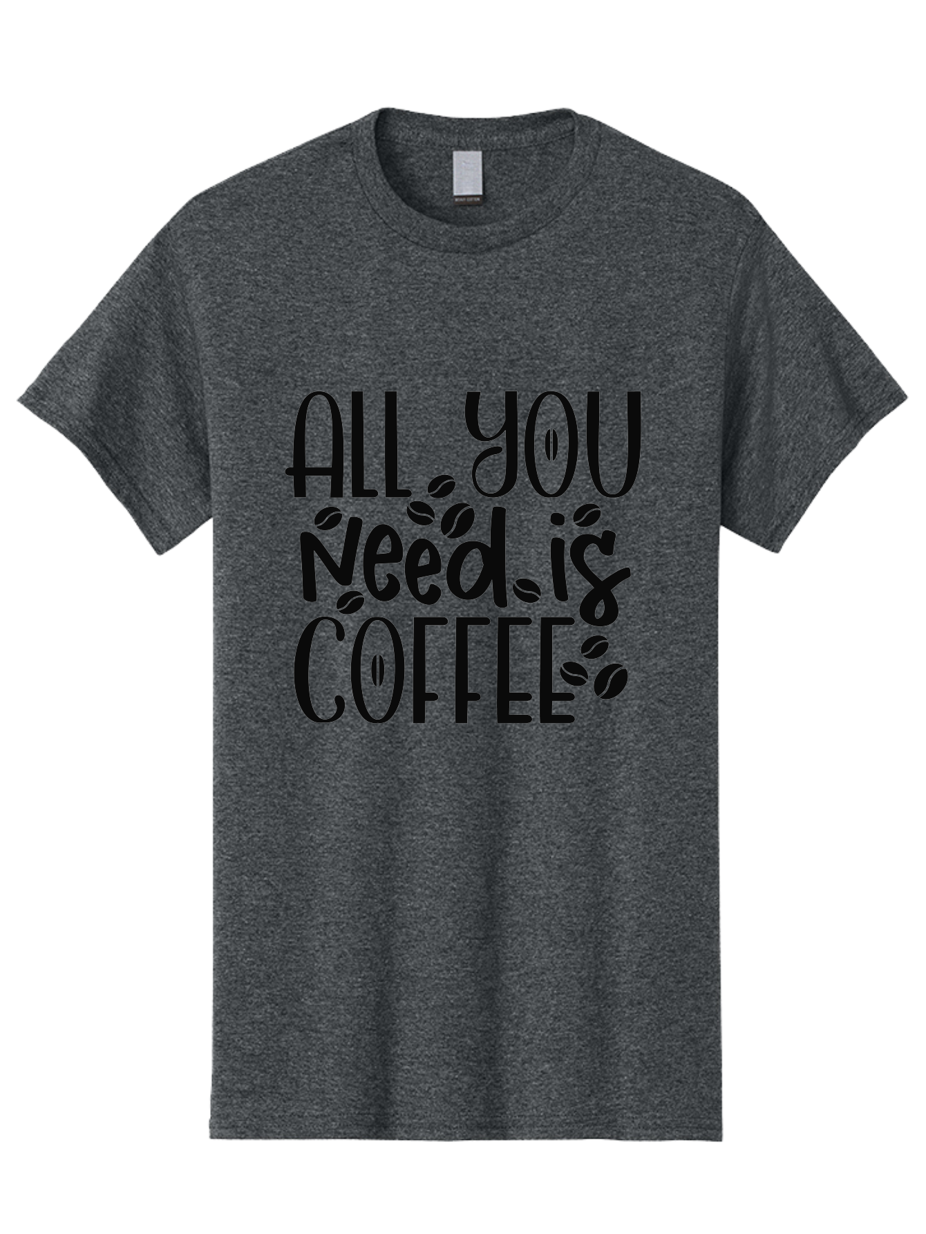 All-You-Need-Is-Coffee Men'S Graphic Tee, 100% Cotton, Comfortable Casual Summer Wear, Machine Washable, Coffee Lover Quote, Coffee Beans, Caffeine Fix, Coffee Motivation, Coffee Inspiration, Coffee Culture, Coffee Quote Aad356 5