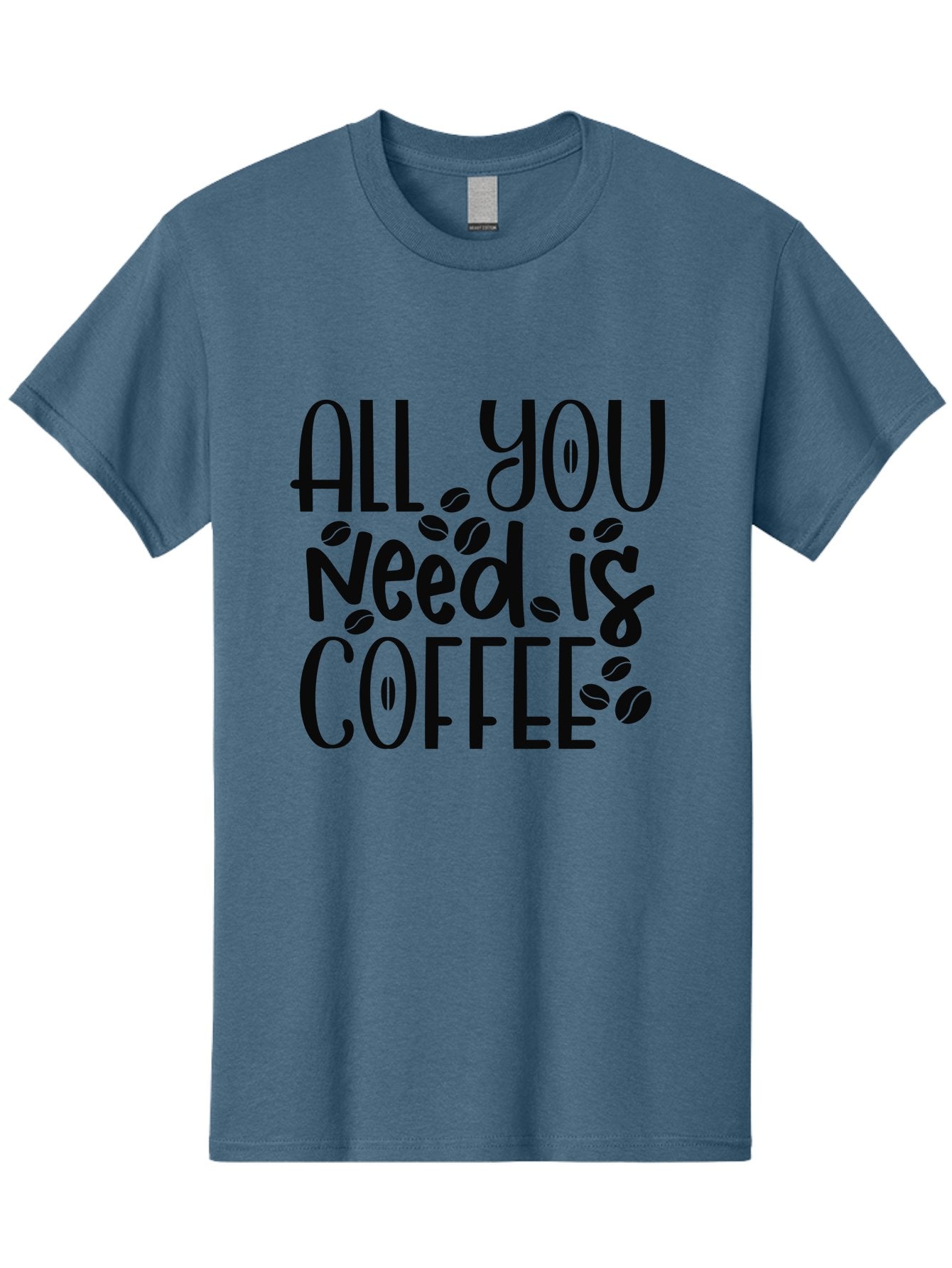 All-You-Need-Is-Coffee Men'S Graphic Tee, 100% Cotton, Comfortable Casual Summer Wear, Machine Washable, Coffee Lover Quote, Coffee Beans, Caffeine Fix, Coffee Motivation, Coffee Inspiration, Coffee Culture, Coffee Quote Aad356 4