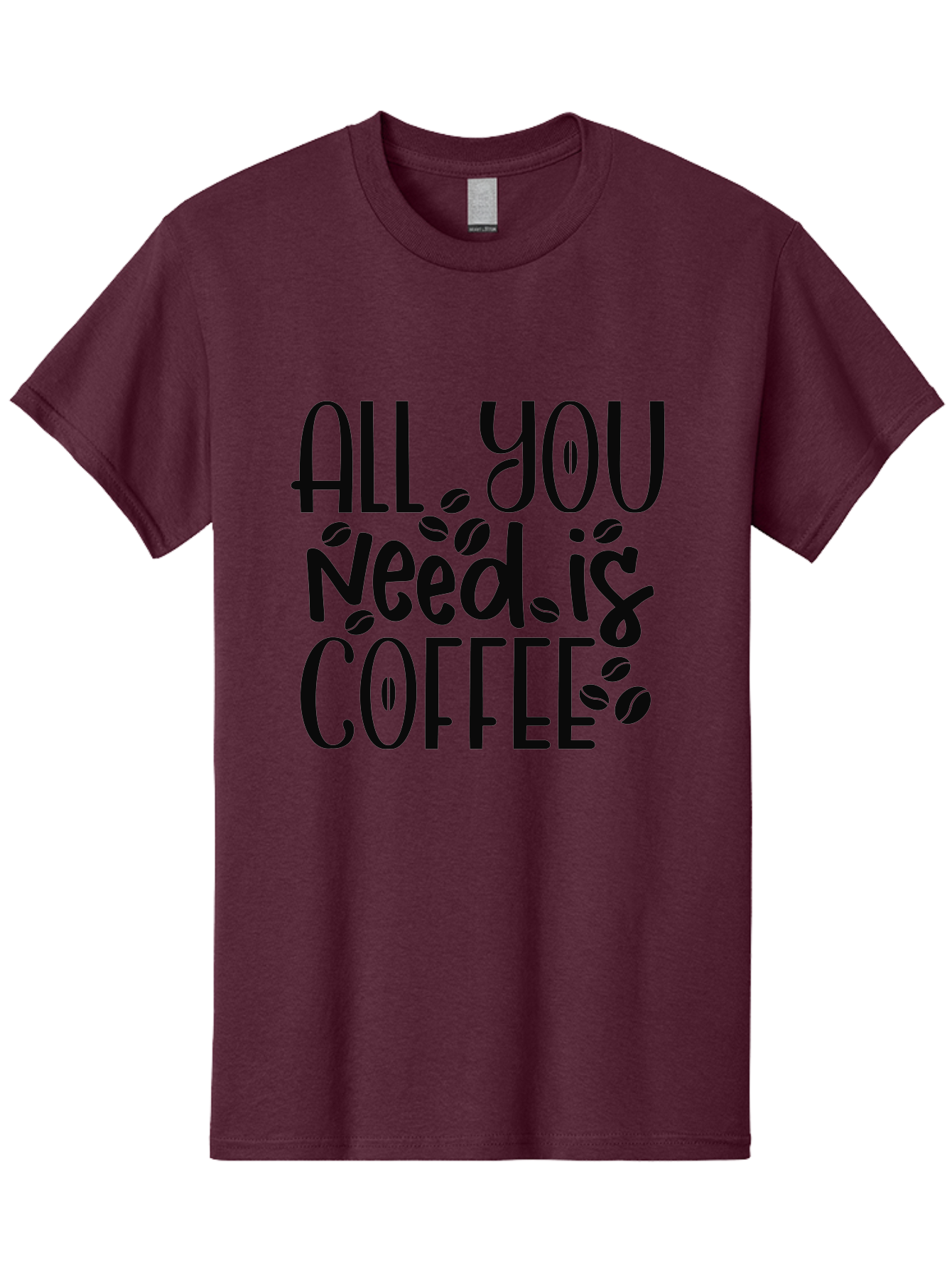 All-You-Need-Is-Coffee Men'S Graphic Tee, 100% Cotton, Comfortable Casual Summer Wear, Machine Washable, Coffee Lover Quote, Coffee Beans, Caffeine Fix, Coffee Motivation, Coffee Inspiration, Coffee Culture, Coffee Quote Aad356 19