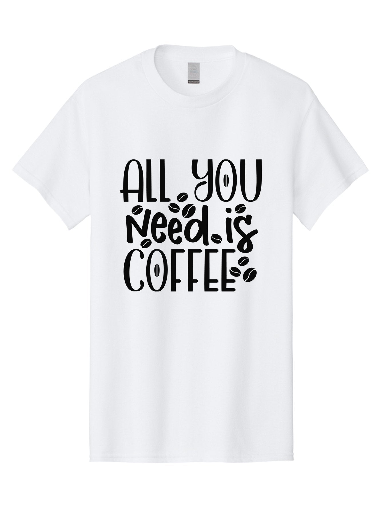 All-You-Need-Is-Coffee Men'S Graphic Tee, 100% Cotton, Comfortable Casual Summer Wear, Machine Washable, Coffee Lover Quote, Coffee Beans, Caffeine Fix, Coffee Motivation, Coffee Inspiration, Coffee Culture, Coffee Quote Aad356 14