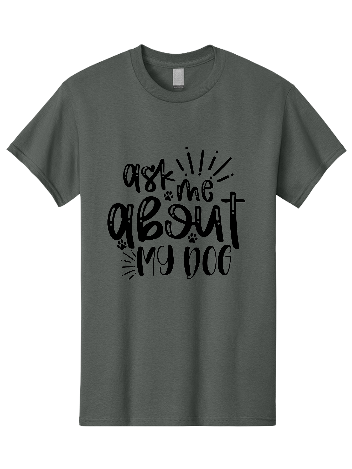 Ask-Me-About-My-Dog Men'S Graphic Tee, 100% Cotton, Comfortable Casual Summer Wear, Machine Washable, Dog Lover Quote, Pet Owner, Dog Mom, Dog Dad, Pet Parent, Dog Enthusiast, Paw Print, Funny Dog Saying, Dog Quote Aad357 13
