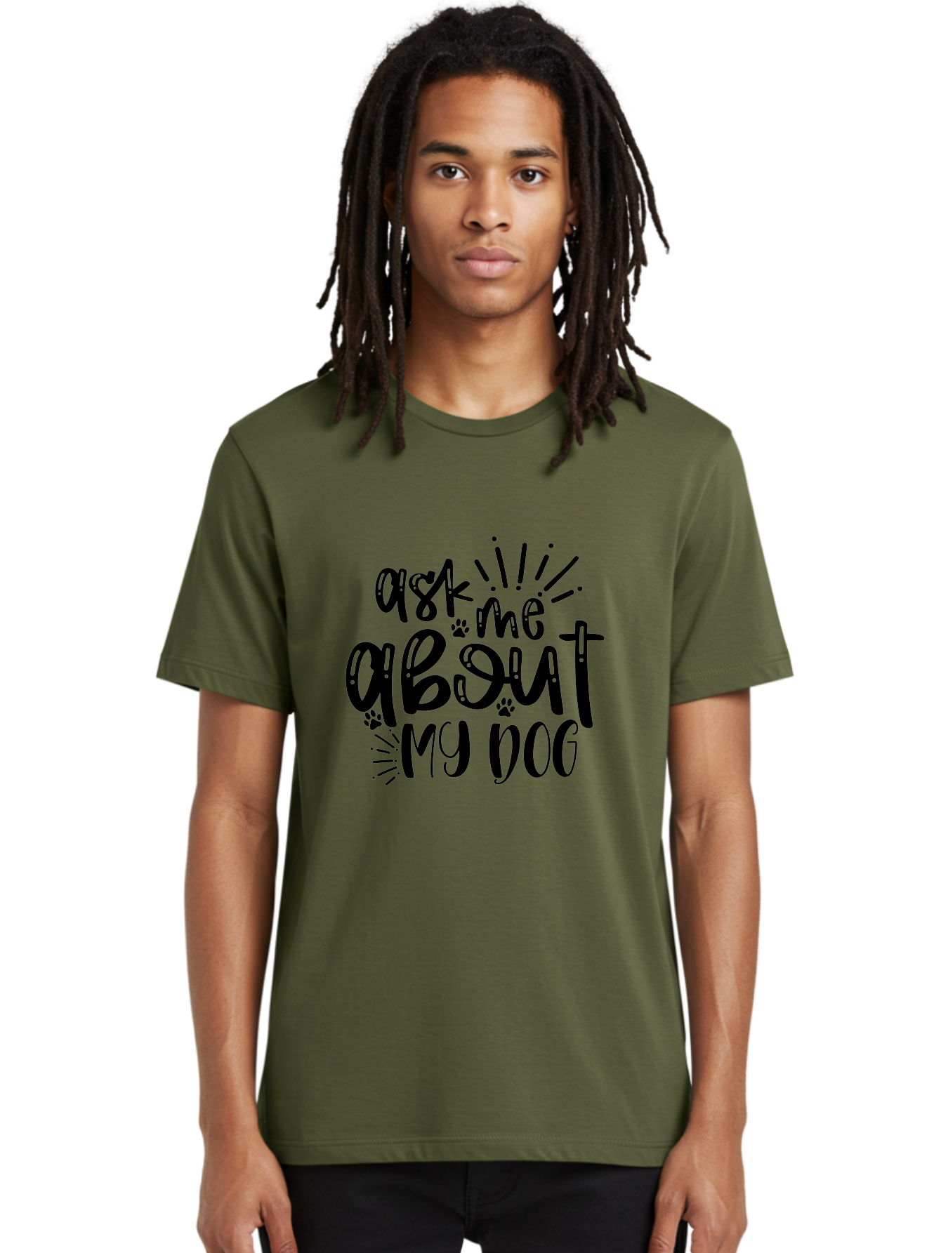 Ask-Me-About-My-Dog Men'S Graphic Tee, 100% Cotton, Comfortable Casual Summer Wear, Machine Washable, Dog Lover Quote, Pet Owner, Dog Mom, Dog Dad, Pet Parent, Dog Enthusiast, Paw Print, Funny Dog Saying, Dog Quote Aad357 8