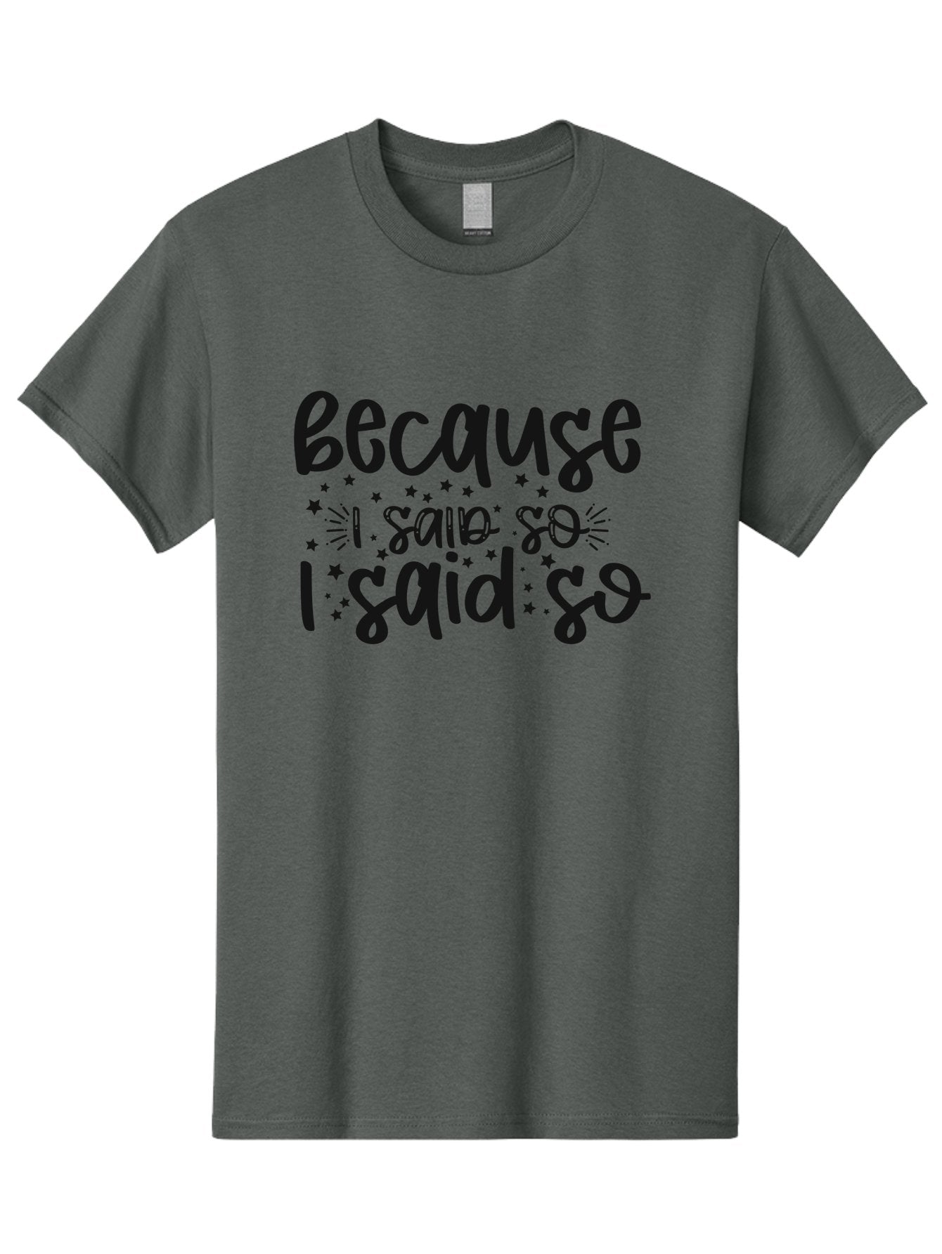 Because-I-Said-So Men'S Graphic Tee, 100% Cotton, Comfortable Casual Summer Wear, Machine Washable, Funny Quotes, Sassy Phrases, Playful Designs, Humorous Sayings, Starry Typography, Whimsical Art, Comedic Expression Aad363 8