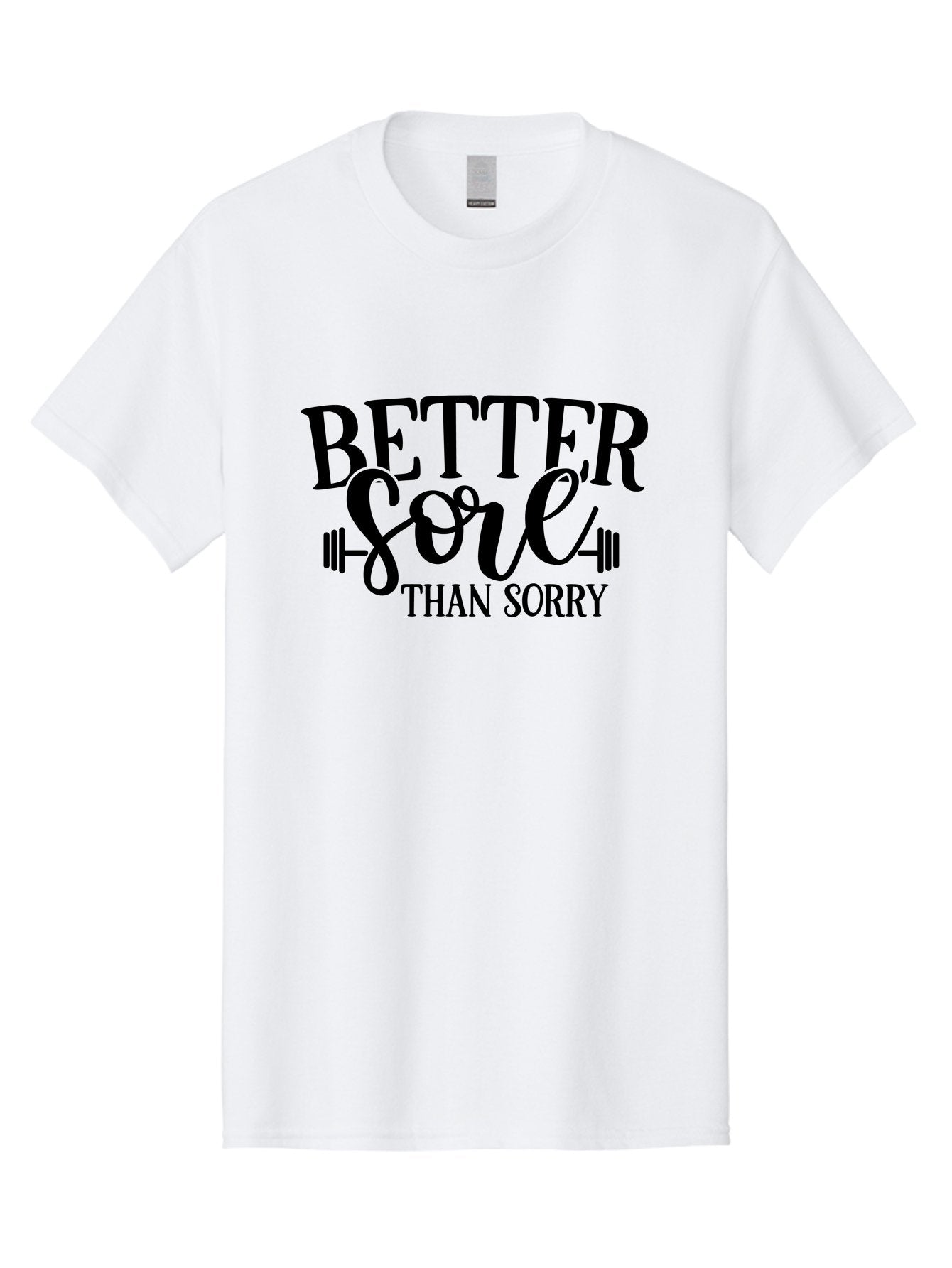 Better-Sore-Than-Sorry Men'S Graphic Tee, 100% Cotton, Comfortable Casual Summer Wear, Machine Washable, Motivational Quote, Fitness Inspiration, Gym Motivation, Workout Quotes, Weightlifting, Strength Training, Fitness Goals Aad365 10