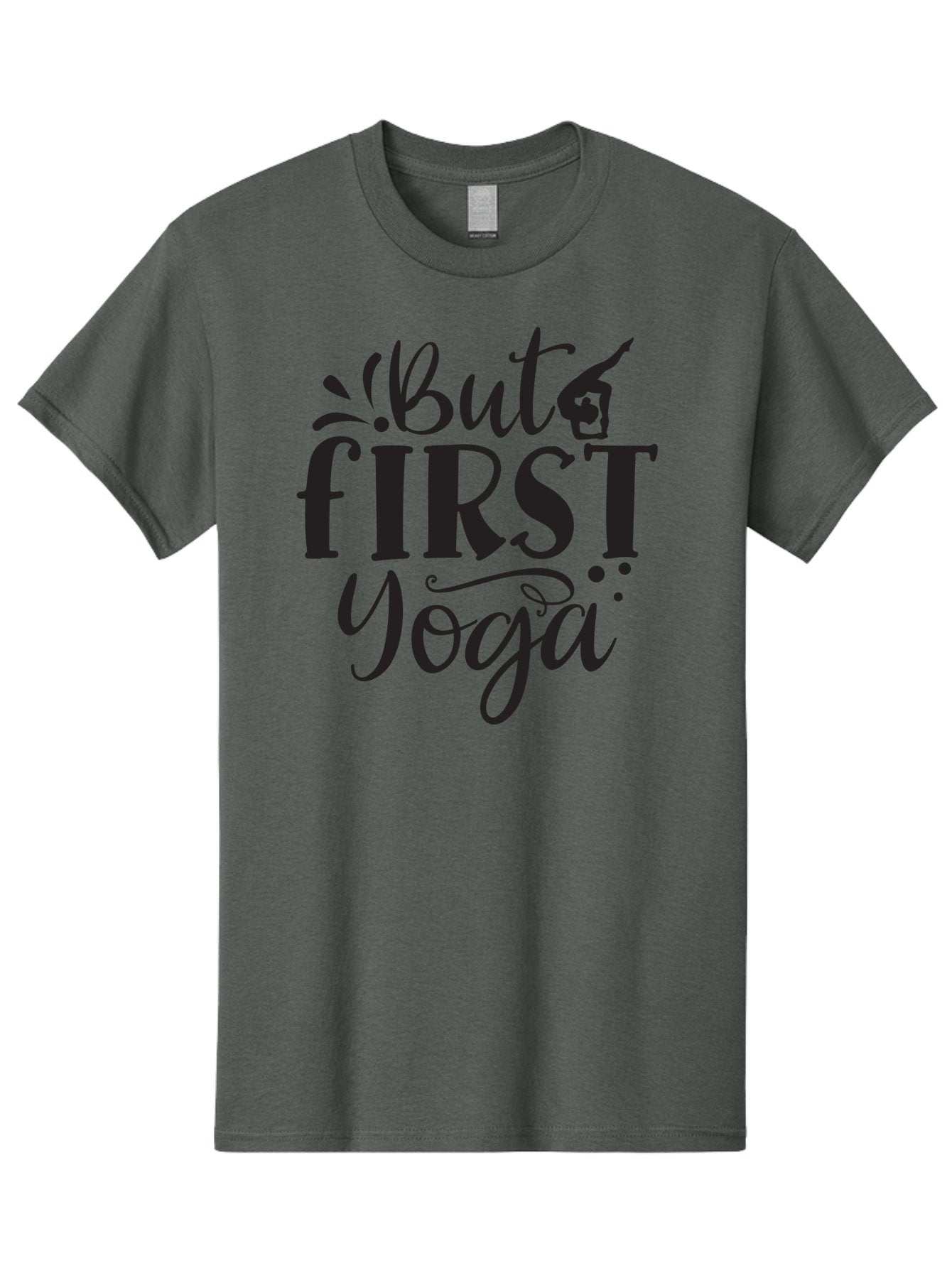 But-First-Yoga Men'S Graphic Tee, 100% Cotton, Comfortable Casual Summer Wear, Machine Washable, Yoga Inspiration, Mindfulness, Wellness Quotes, Motivational Phrases, Yoga Love, Fitness Motivation, Healthy Lifestyle Aad368 9