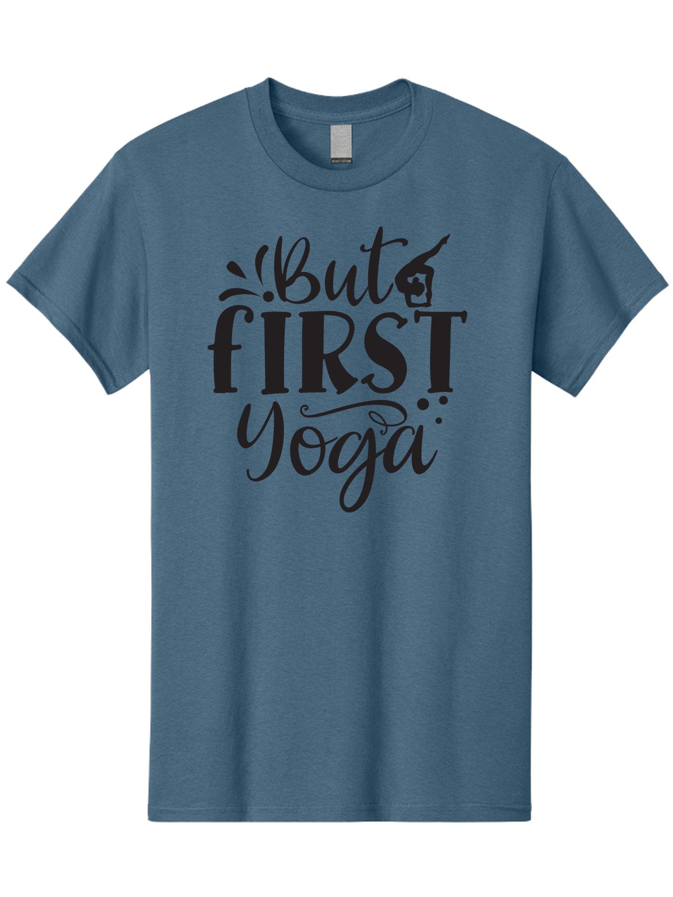 But-First-Yoga Men'S Graphic Tee, 100% Cotton, Comfortable Casual Summer Wear, Machine Washable, Yoga Inspiration, Mindfulness, Wellness Quotes, Motivational Phrases, Yoga Love, Fitness Motivation, Healthy Lifestyle Aad368 5