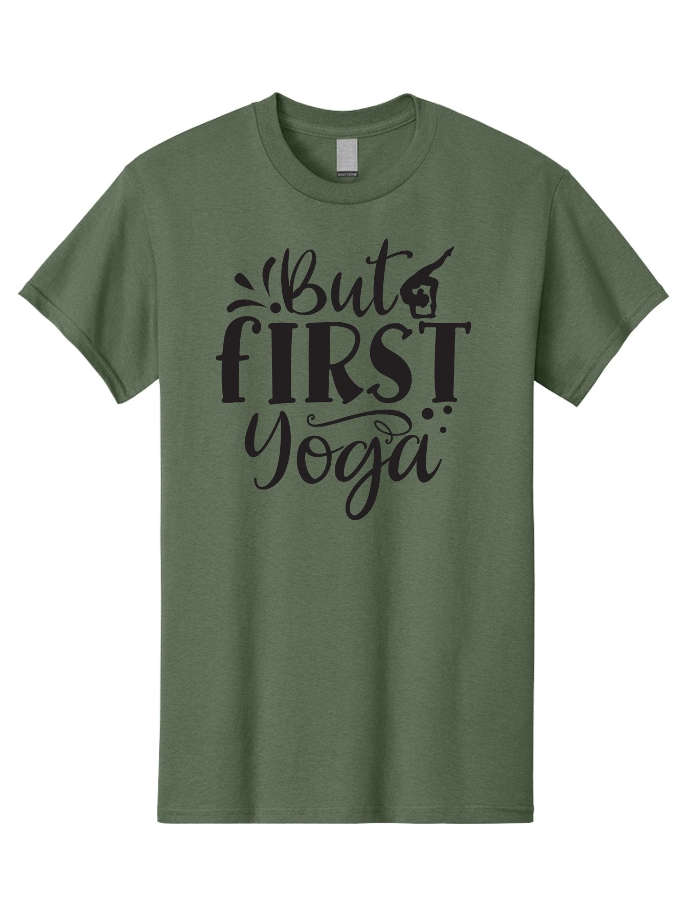 But-First-Yoga Men'S Graphic Tee, 100% Cotton, Comfortable Casual Summer Wear, Machine Washable, Yoga Inspiration, Mindfulness, Wellness Quotes, Motivational Phrases, Yoga Love, Fitness Motivation, Healthy Lifestyle Aad368 11