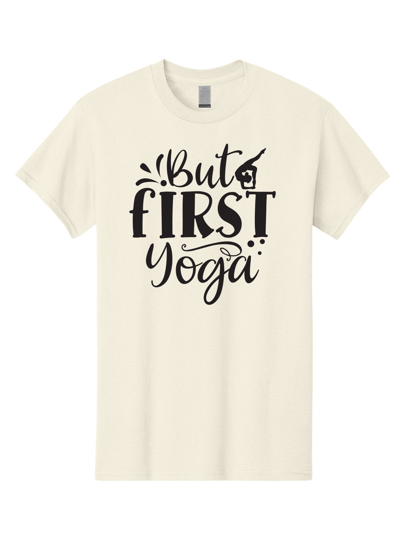 But-First-Yoga Men'S Graphic Tee, 100% Cotton, Comfortable Casual Summer Wear, Machine Washable, Yoga Inspiration, Mindfulness, Wellness Quotes, Motivational Phrases, Yoga Love, Fitness Motivation, Healthy Lifestyle Aad368 15