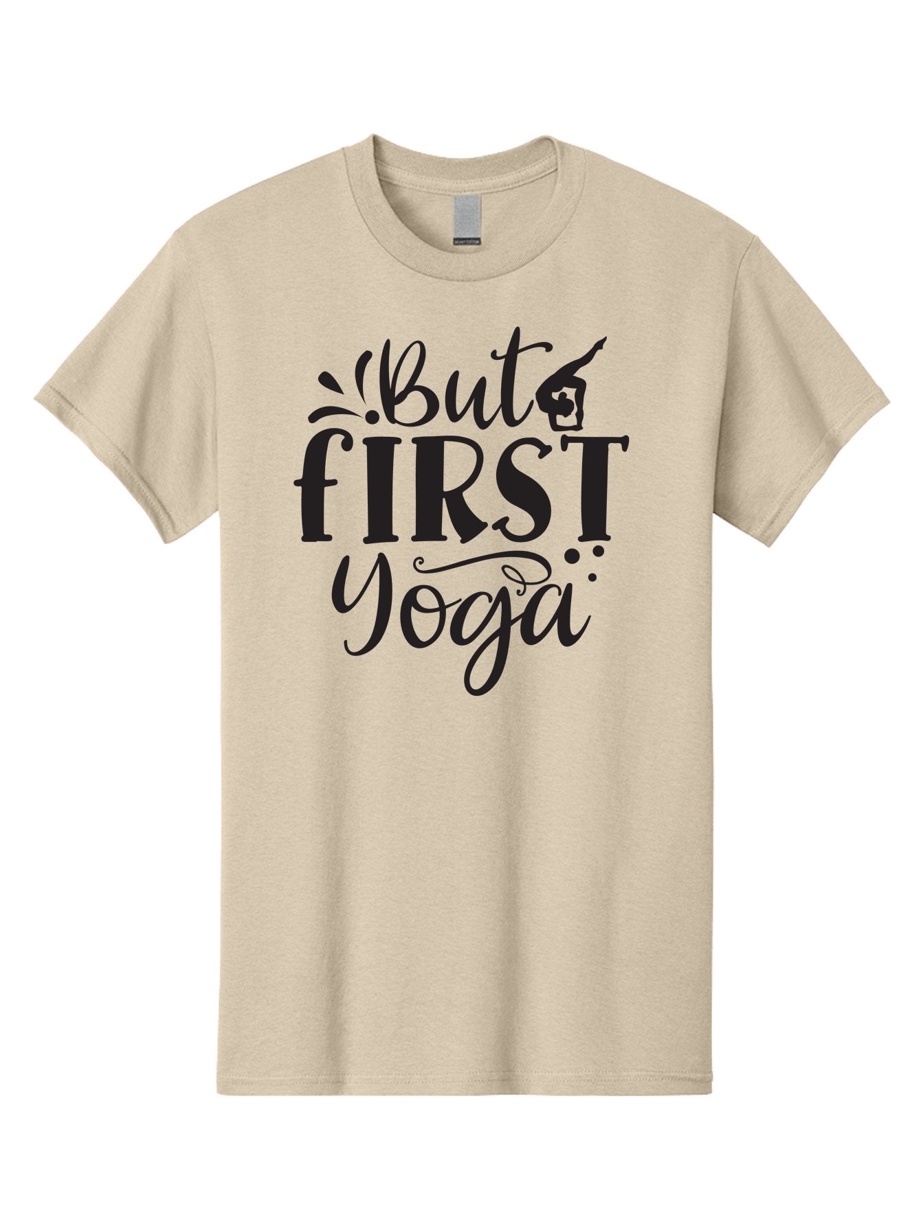 But-First-Yoga Men'S Graphic Tee, 100% Cotton, Comfortable Casual Summer Wear, Machine Washable, Yoga Inspiration, Mindfulness, Wellness Quotes, Motivational Phrases, Yoga Love, Fitness Motivation, Healthy Lifestyle Aad368 7