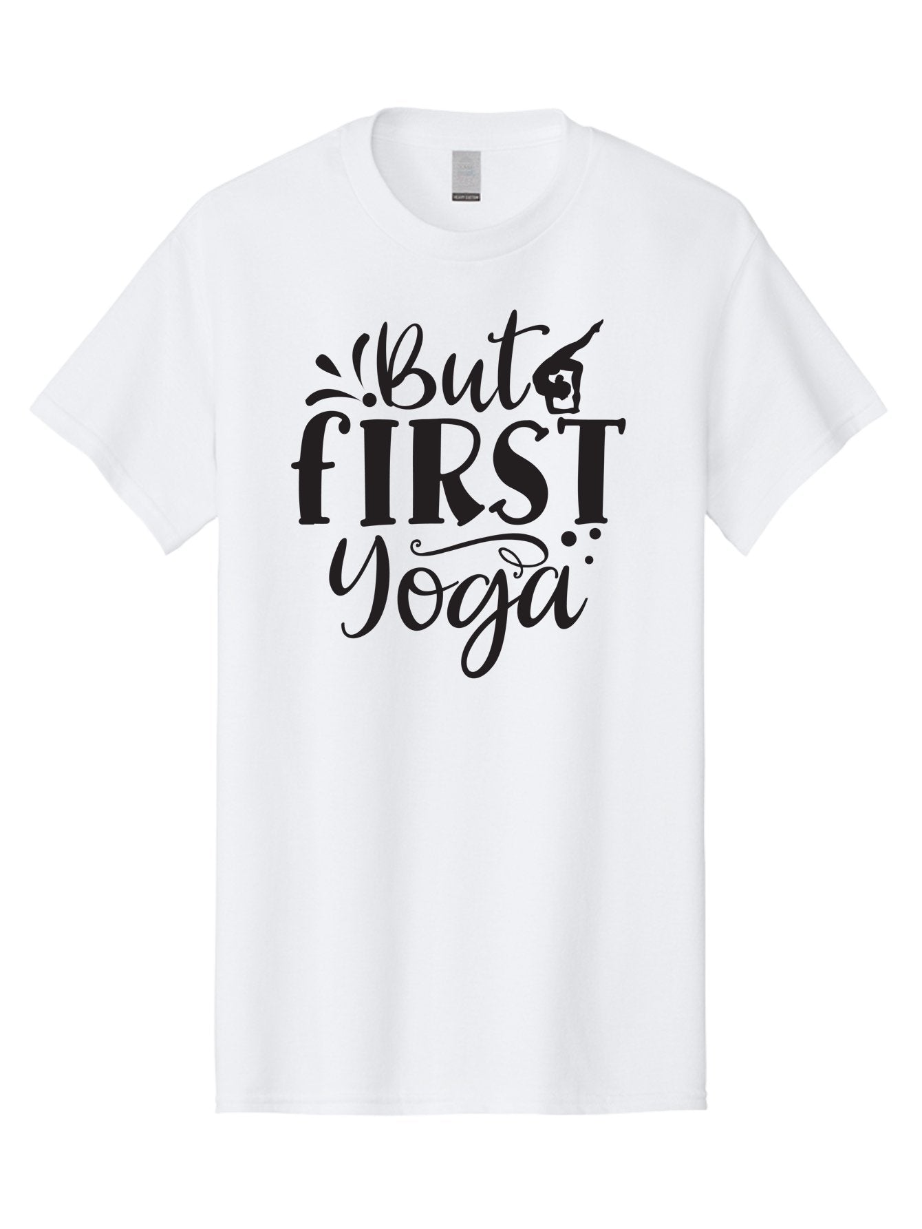But-First-Yoga Men'S Graphic Tee, 100% Cotton, Comfortable Casual Summer Wear, Machine Washable, Yoga Inspiration, Mindfulness, Wellness Quotes, Motivational Phrases, Yoga Love, Fitness Motivation, Healthy Lifestyle Aad368 10