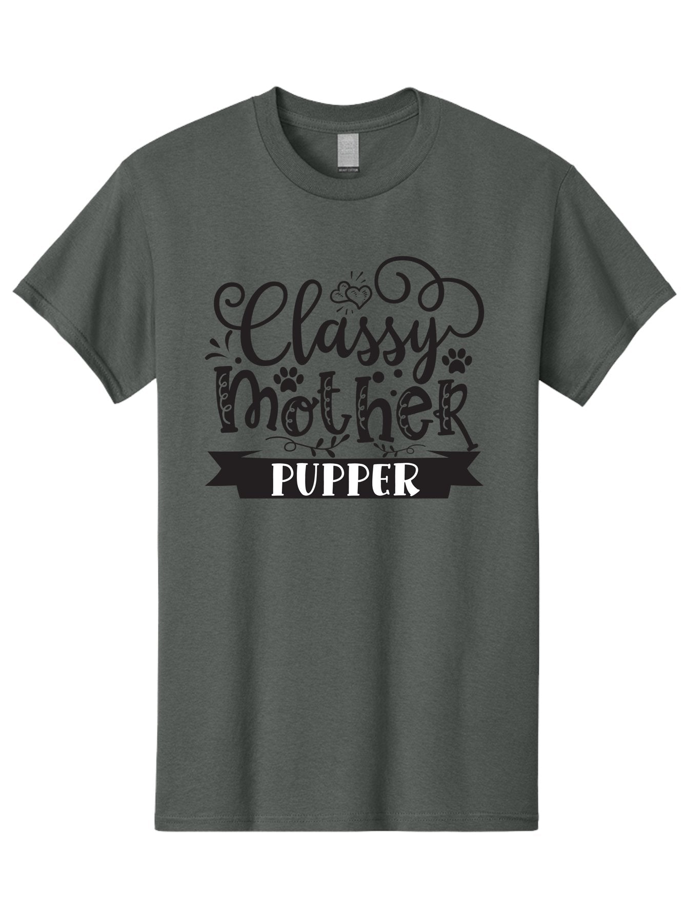 Classy-Mother-Pupper Men'S Graphic Tee, 100% Cotton, Comfortable Casual Summer Wear, Machine Washable, Classy Mother Pupper, Dog Mom, Dog Lover, Pet Parent, Funny Quote, Dog Humor, Mothers Day Gift Aad370 9