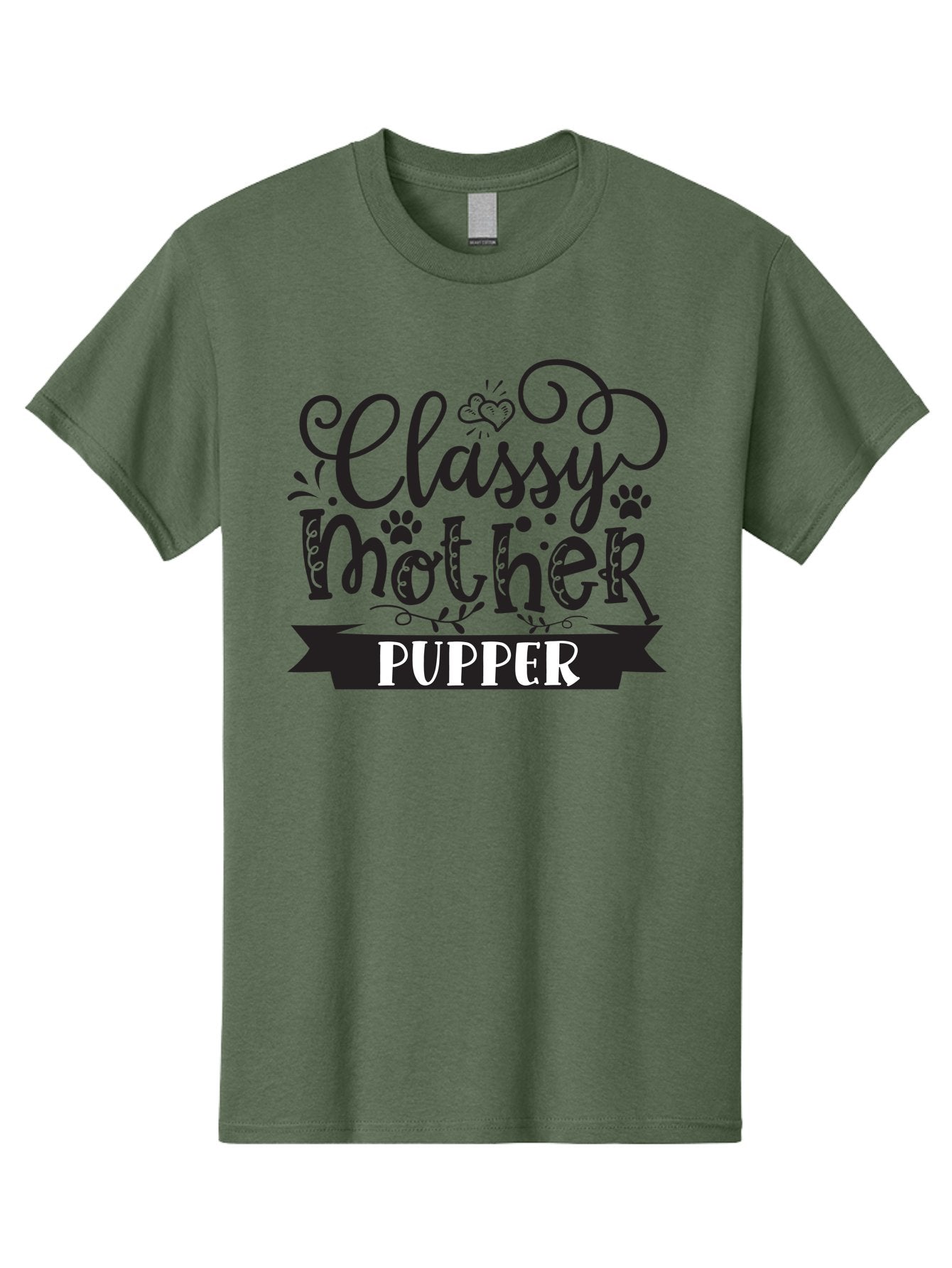 Classy-Mother-Pupper Men'S Graphic Tee, 100% Cotton, Comfortable Casual Summer Wear, Machine Washable, Classy Mother Pupper, Dog Mom, Dog Lover, Pet Parent, Funny Quote, Dog Humor, Mothers Day Gift Aad370