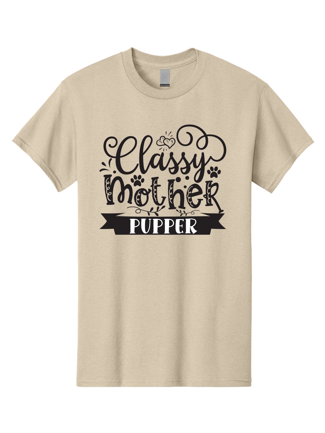 Classy-Mother-Pupper Men'S Graphic Tee, 100% Cotton, Comfortable Casual Summer Wear, Machine Washable, Classy Mother Pupper, Dog Mom, Dog Lover, Pet Parent, Funny Quote, Dog Humor, Mothers Day Gift Aad370 8