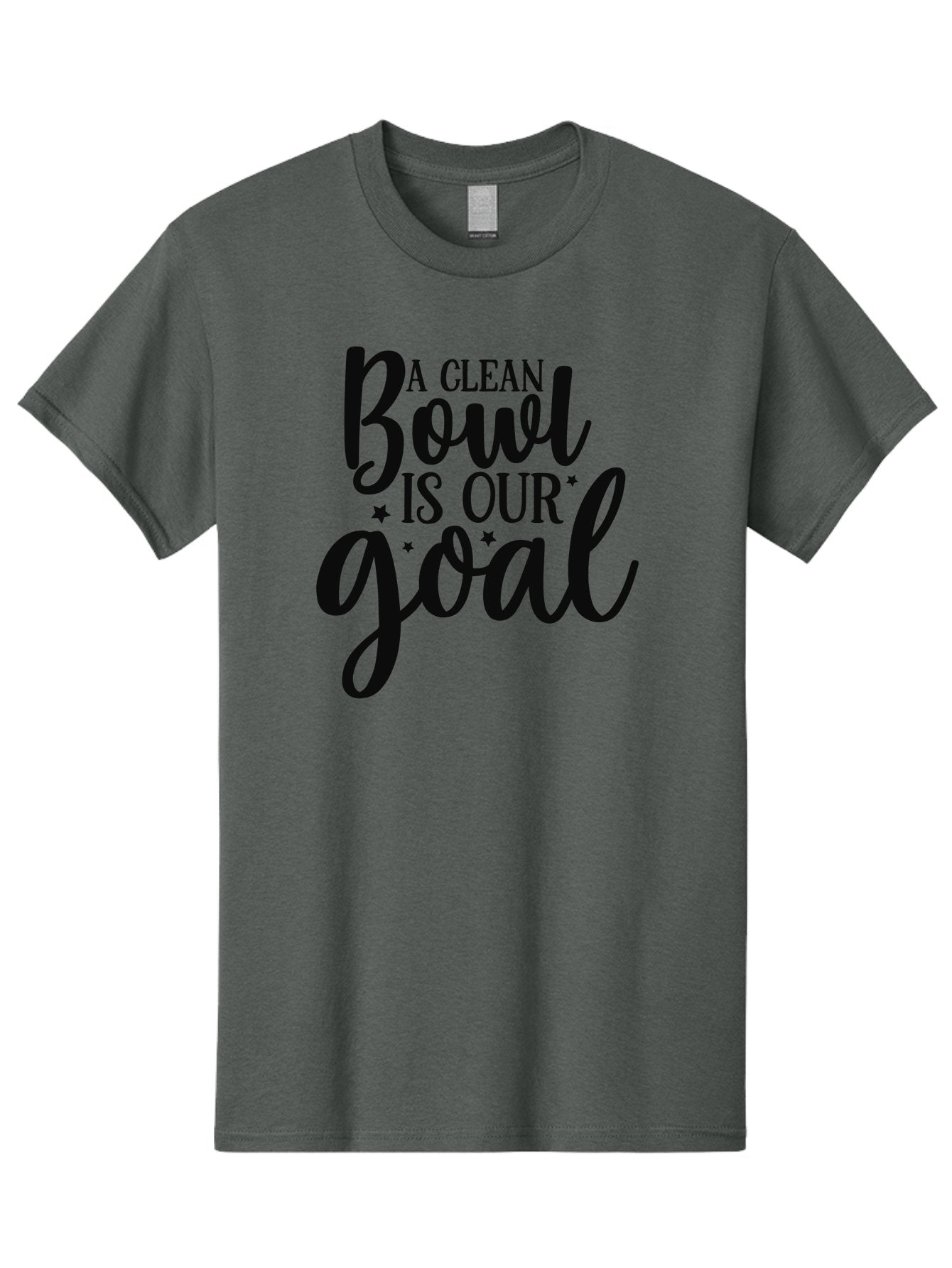 Clean-Bowl-Is-Our-Goal Men'S Graphic Tee, 100% Cotton, Comfortable Casual Summer Wear, Machine Washable, Motivational Quote, Food Slogan, Clean Bowl Goal, Dining Phrase, Restaurant Inspiration, Eating Encouragement, Meal Motivation Aad371 7