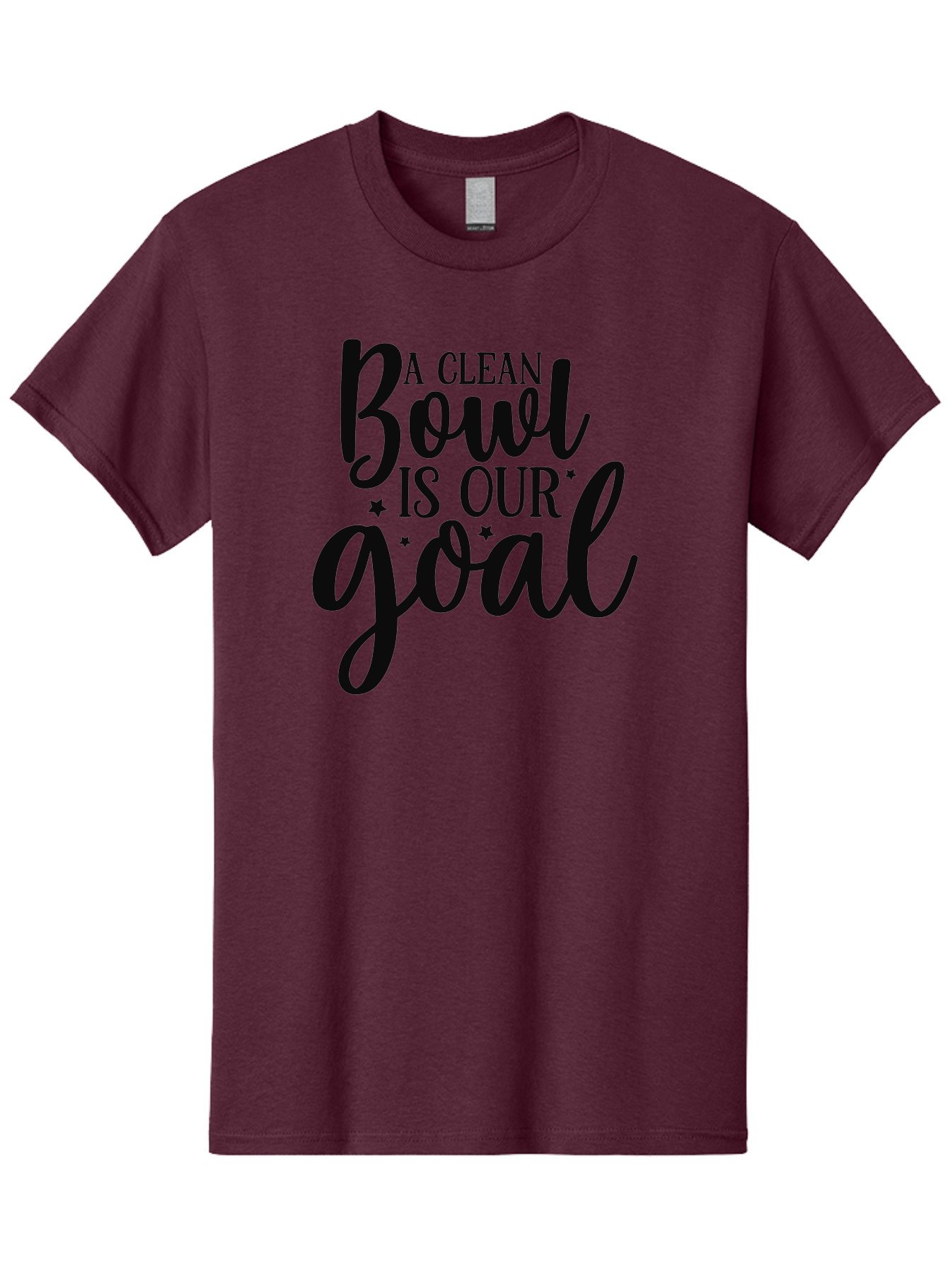 Clean-Bowl-Is-Our-Goal Men'S Graphic Tee, 100% Cotton, Comfortable Casual Summer Wear, Machine Washable, Motivational Quote, Food Slogan, Clean Bowl Goal, Dining Phrase, Restaurant Inspiration, Eating Encouragement, Meal Motivation Aad371
