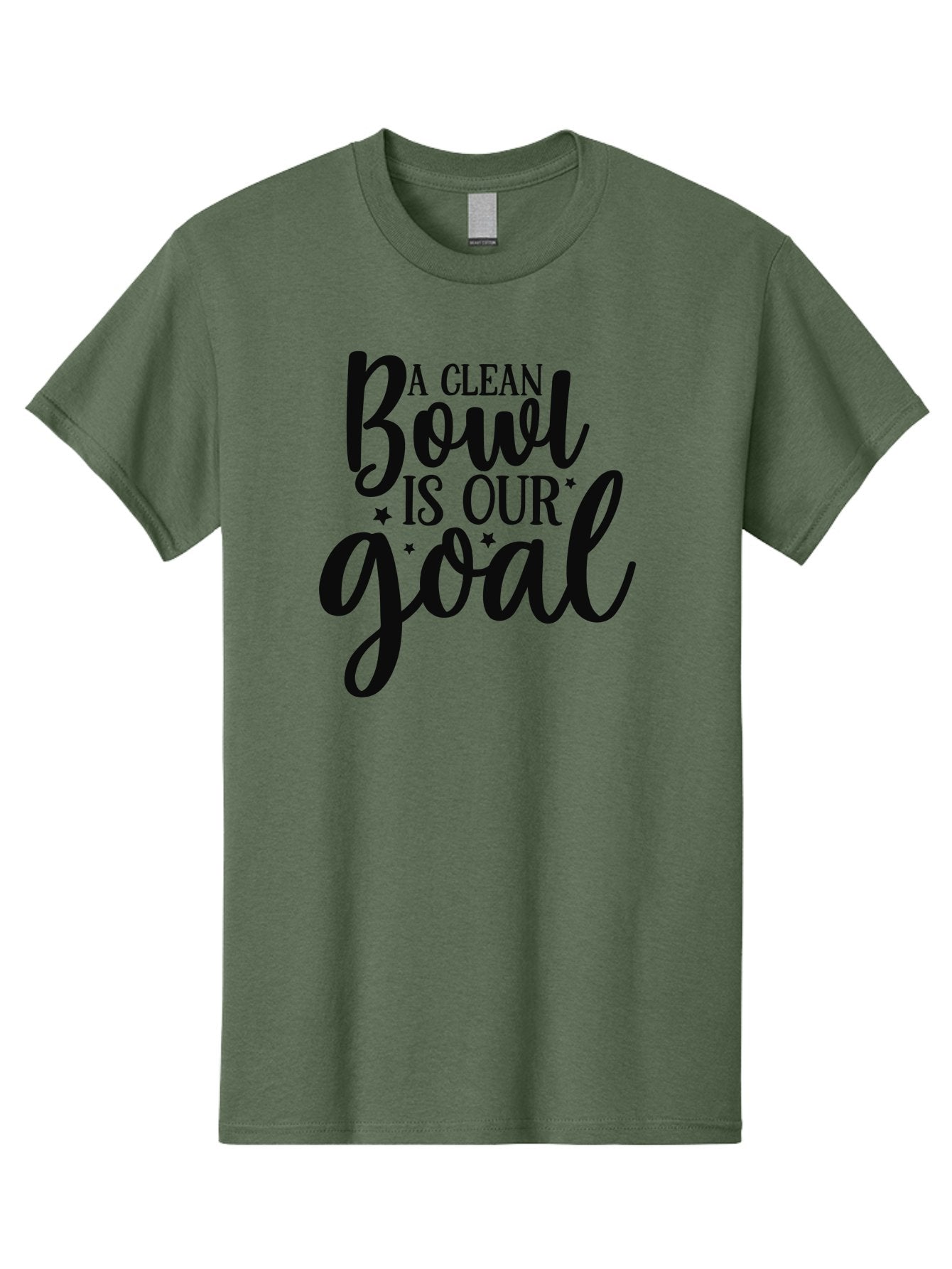 Clean-Bowl-Is-Our-Goal Men'S Graphic Tee, 100% Cotton, Comfortable Casual Summer Wear, Machine Washable, Motivational Quote, Food Slogan, Clean Bowl Goal, Dining Phrase, Restaurant Inspiration, Eating Encouragement, Meal Motivation Aad371 10