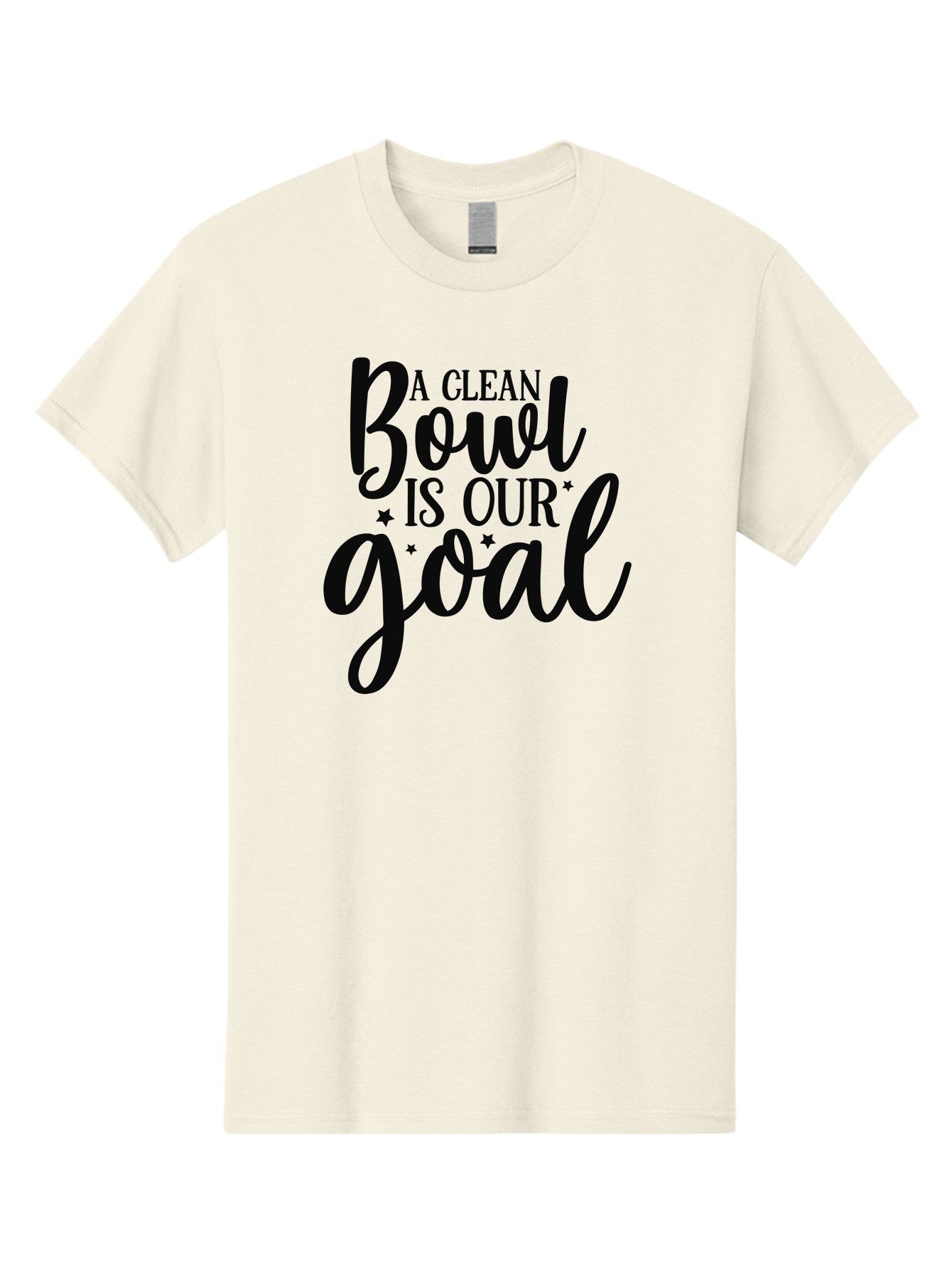 Clean-Bowl-Is-Our-Goal Men'S Graphic Tee, 100% Cotton, Comfortable Casual Summer Wear, Machine Washable, Motivational Quote, Food Slogan, Clean Bowl Goal, Dining Phrase, Restaurant Inspiration, Eating Encouragement, Meal Motivation Aad371 9