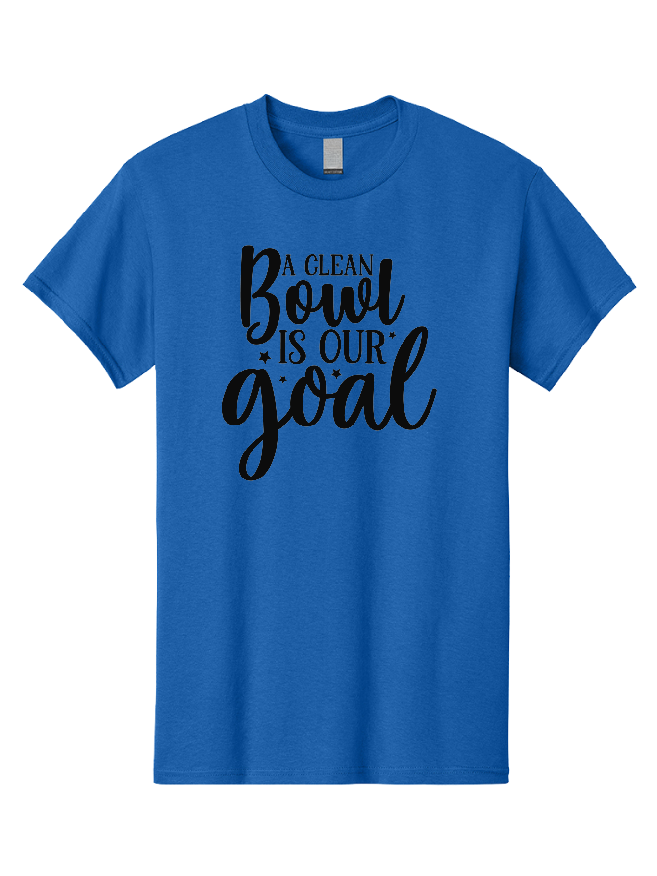 Clean-Bowl-Is-Our-Goal Men'S Graphic Tee, 100% Cotton, Comfortable Casual Summer Wear, Machine Washable, Motivational Quote, Food Slogan, Clean Bowl Goal, Dining Phrase, Restaurant Inspiration, Eating Encouragement, Meal Motivation Aad371 5