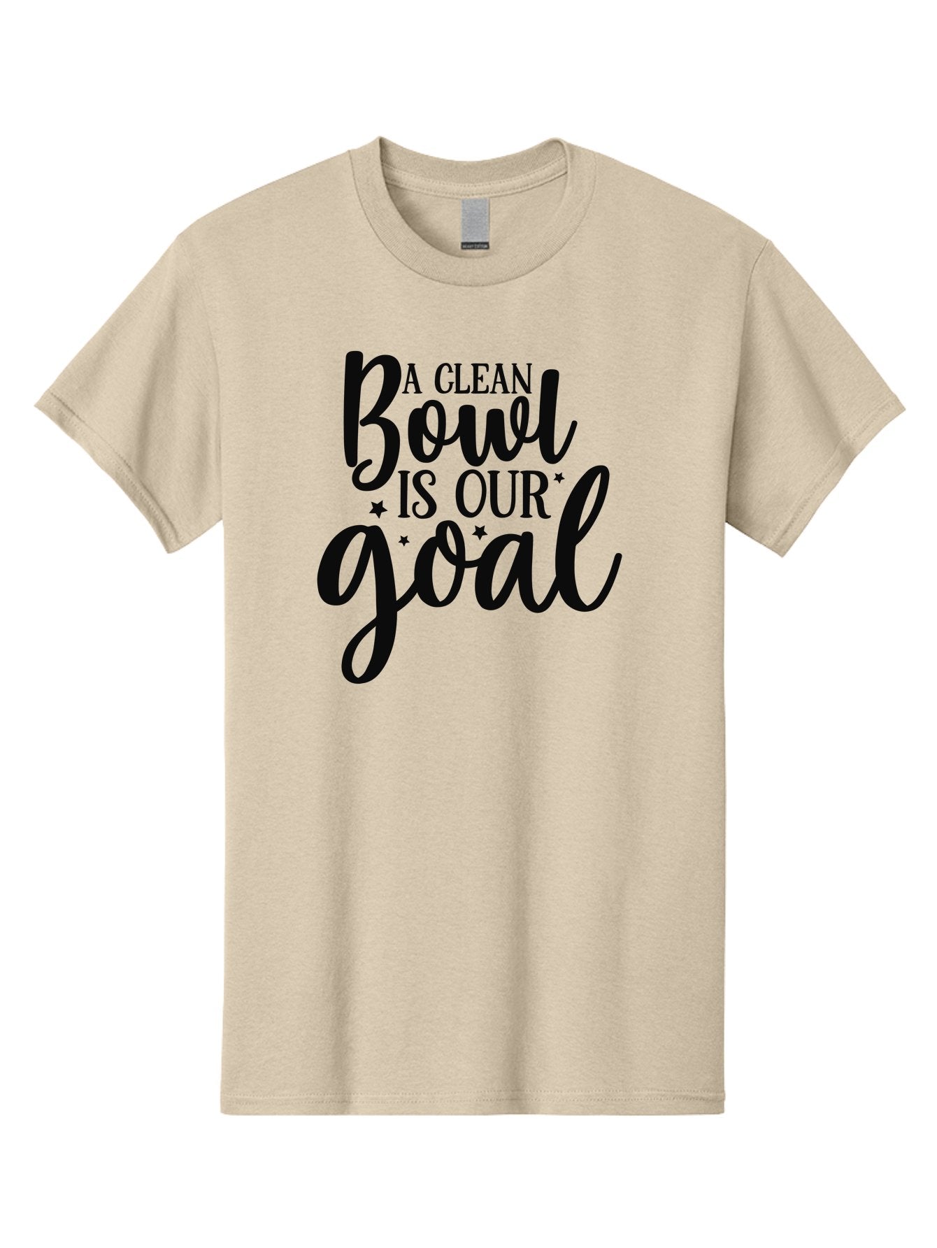 Clean-Bowl-Is-Our-Goal Men'S Graphic Tee, 100% Cotton, Comfortable Casual Summer Wear, Machine Washable, Motivational Quote, Food Slogan, Clean Bowl Goal, Dining Phrase, Restaurant Inspiration, Eating Encouragement, Meal Motivation Aad371 5