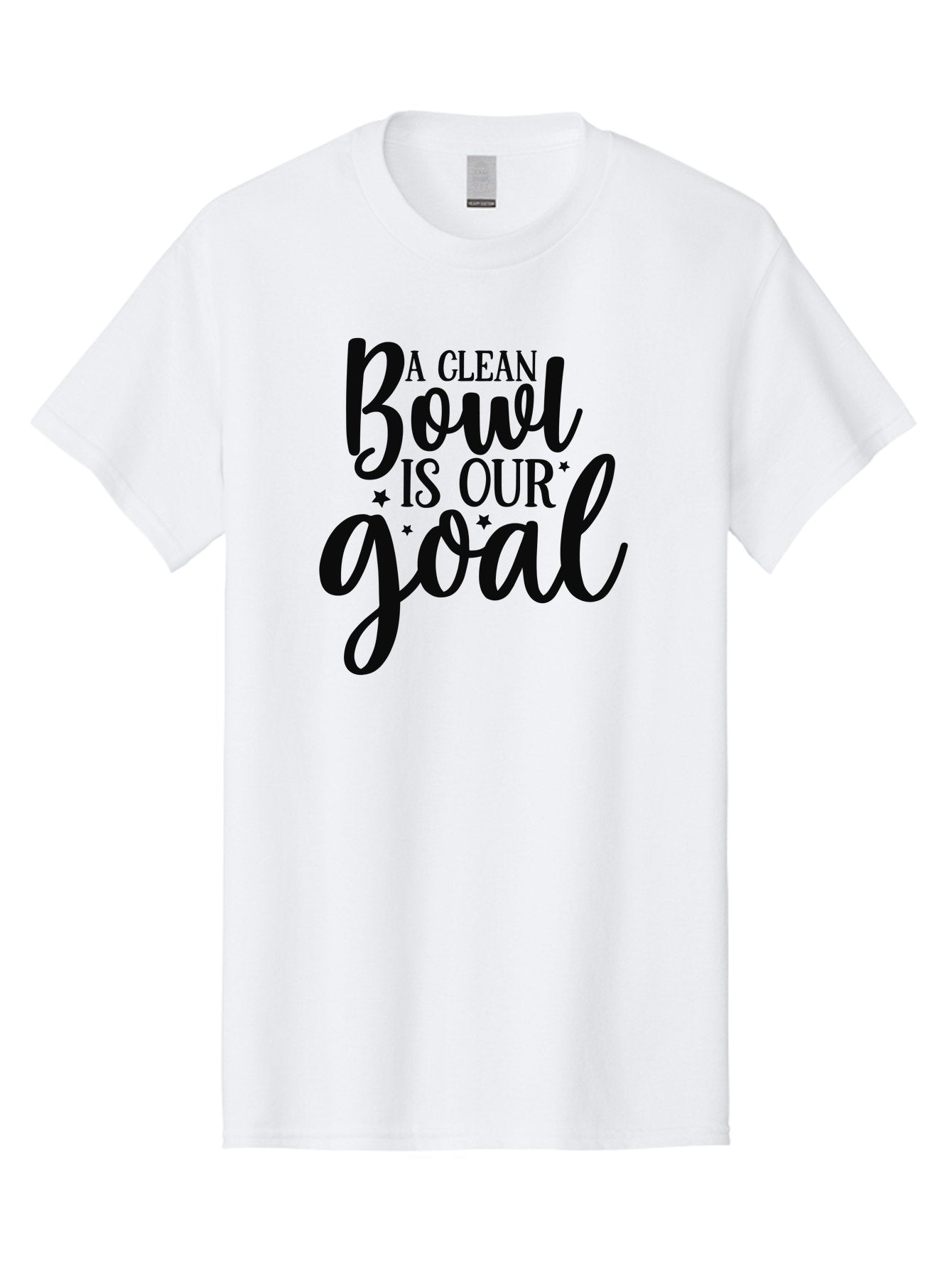 Clean-Bowl-Is-Our-Goal Men'S Graphic Tee, 100% Cotton, Comfortable Casual Summer Wear, Machine Washable, Motivational Quote, Food Slogan, Clean Bowl Goal, Dining Phrase, Restaurant Inspiration, Eating Encouragement, Meal Motivation Aad371 3