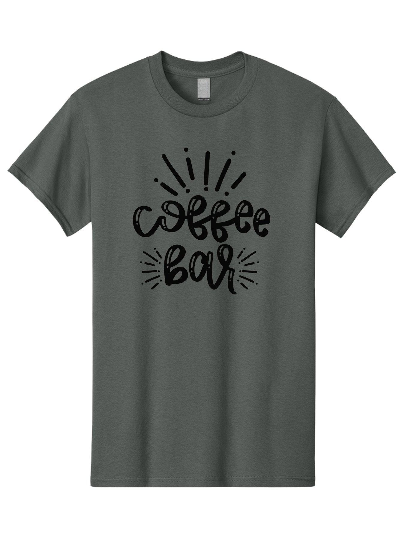 Coffee-Bar Men'S Graphic Tee, 100% Cotton, Comfortable Casual Summer Wear, Machine Washable, Coffee Shop, Coffee Culture, Cafe Ambiance, Relaxed Atmosphere, Coffee Lovers, Coffee Bar Sign, Modern Typography, Coffee Theme, Hand-Drawn Design, Aad372