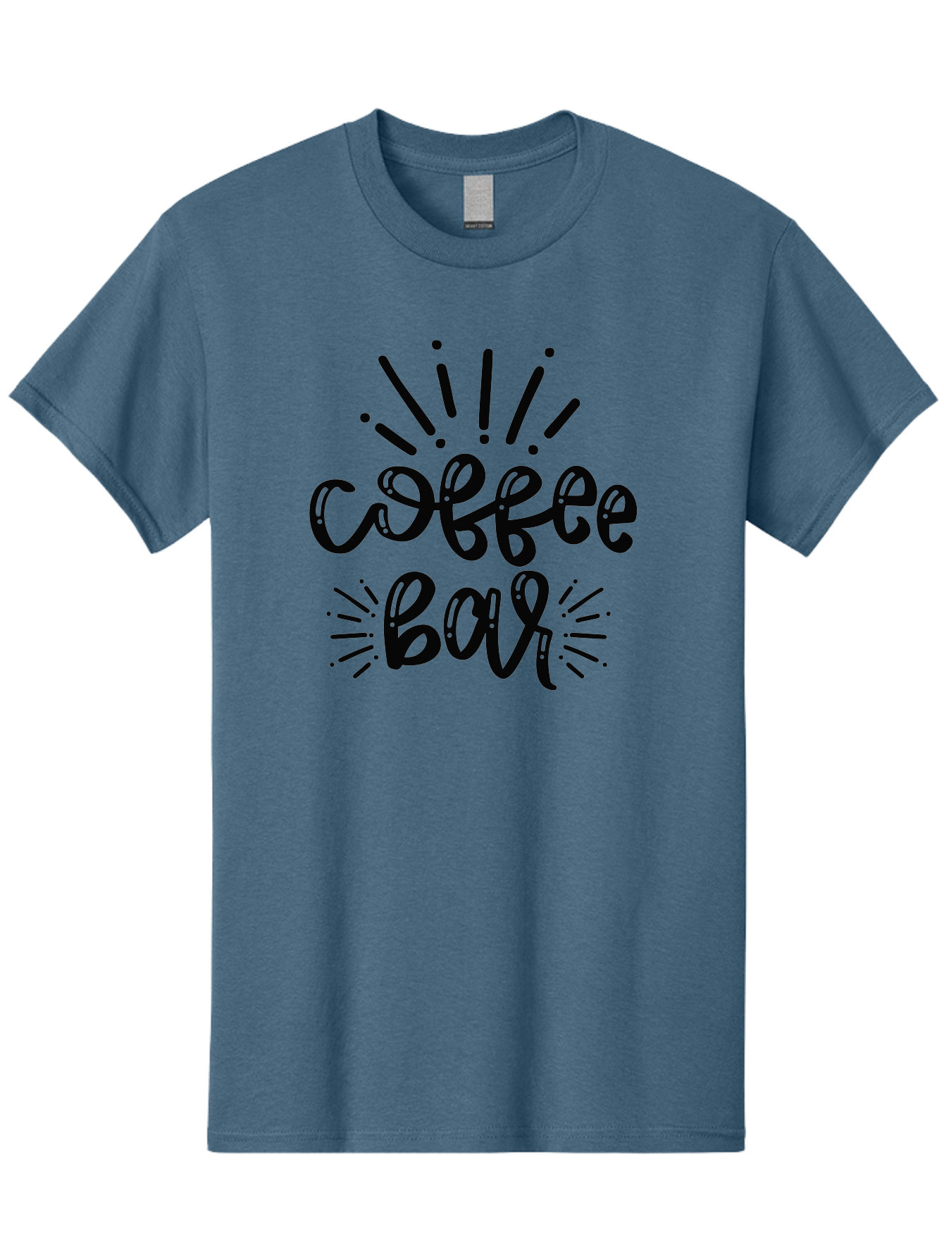 Coffee-Bar Men'S Graphic Tee, 100% Cotton, Comfortable Casual Summer Wear, Machine Washable, Coffee Shop, Coffee Culture, Cafe Ambiance, Relaxed Atmosphere, Coffee Lovers, Coffee Bar Sign, Modern Typography, Coffee Theme, Hand-Drawn Design, Aad372 25