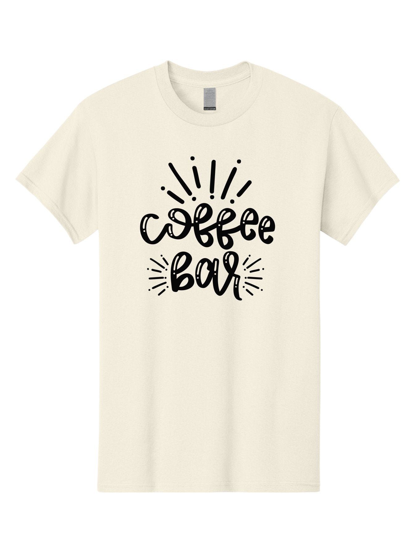 Coffee-Bar Men'S Graphic Tee, 100% Cotton, Comfortable Casual Summer Wear, Machine Washable, Coffee Shop, Coffee Culture, Cafe Ambiance, Relaxed Atmosphere, Coffee Lovers, Coffee Bar Sign, Modern Typography, Coffee Theme, Hand-Drawn Design, Aad372 3