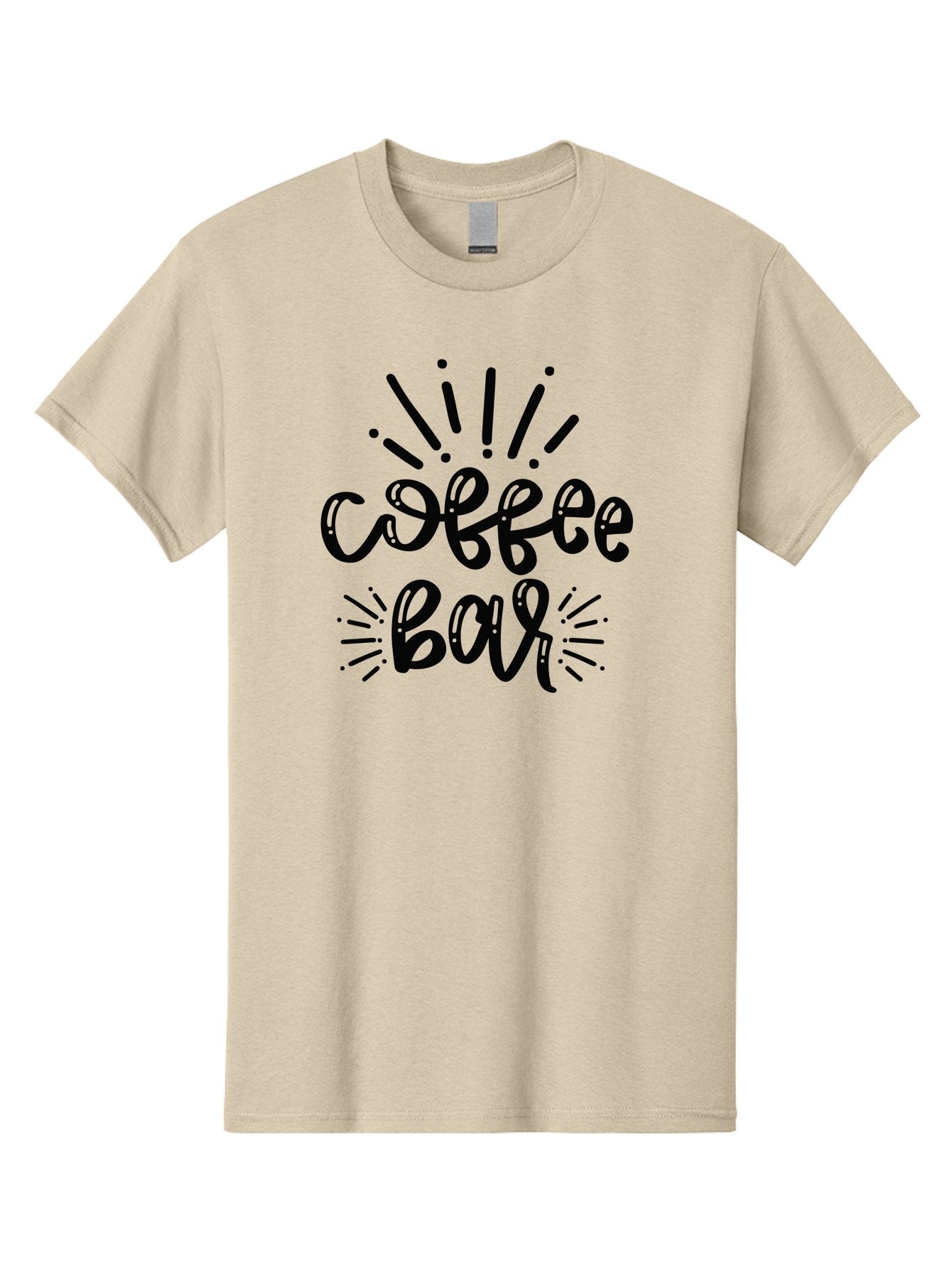Coffee-Bar Men'S Graphic Tee, 100% Cotton, Comfortable Casual Summer Wear, Machine Washable, Coffee Shop, Coffee Culture, Cafe Ambiance, Relaxed Atmosphere, Coffee Lovers, Coffee Bar Sign, Modern Typography, Coffee Theme, Hand-Drawn Design, Aad372 12