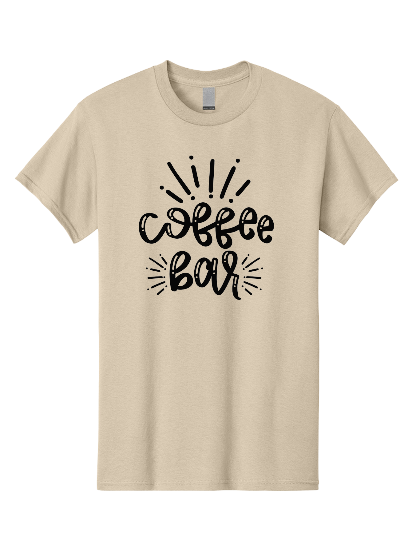 Coffee-Bar Men'S Graphic Tee, 100% Cotton, Comfortable Casual Summer Wear, Machine Washable, Coffee Shop, Coffee Culture, Cafe Ambiance, Relaxed Atmosphere, Coffee Lovers, Coffee Bar Sign, Modern Typography, Coffee Theme, Hand-Drawn Design, Aad372 5
