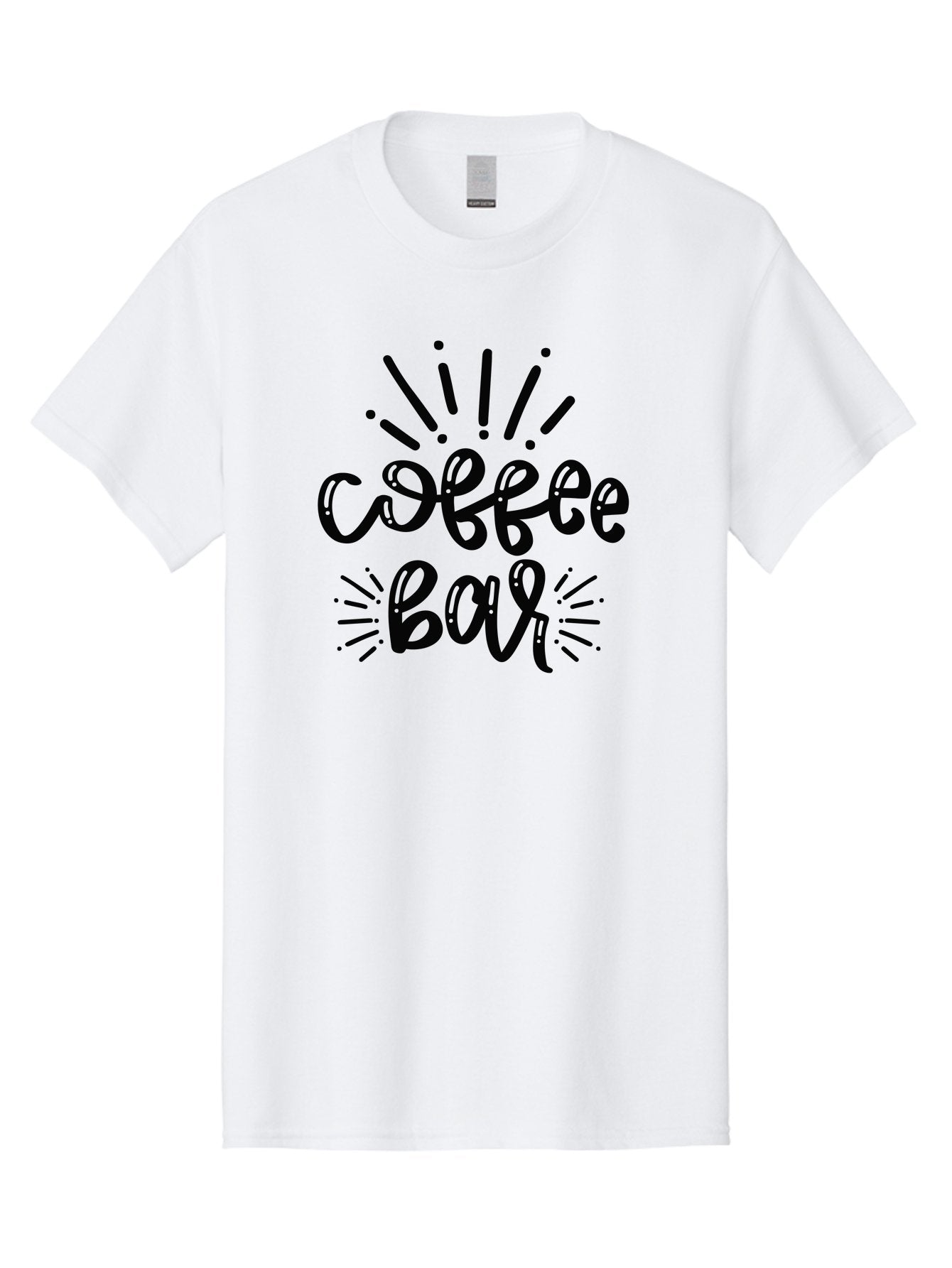 Coffee-Bar Men'S Graphic Tee, 100% Cotton, Comfortable Casual Summer Wear, Machine Washable, Coffee Shop, Coffee Culture, Cafe Ambiance, Relaxed Atmosphere, Coffee Lovers, Coffee Bar Sign, Modern Typography, Coffee Theme, Hand-Drawn Design, Aad372 15