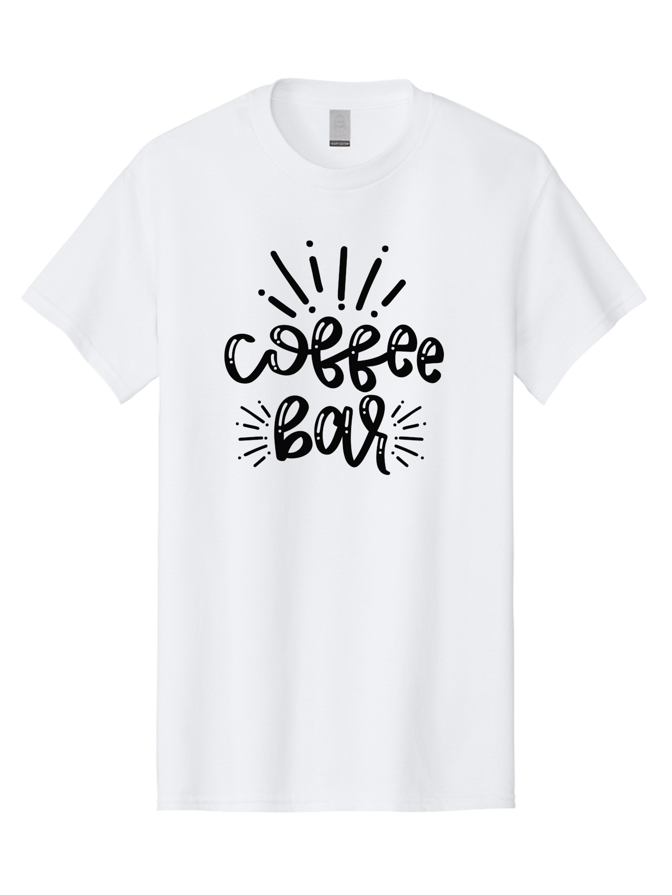 Coffee-Bar Men'S Graphic Tee, 100% Cotton, Comfortable Casual Summer Wear, Machine Washable, Coffee Shop, Coffee Culture, Cafe Ambiance, Relaxed Atmosphere, Coffee Lovers, Coffee Bar Sign, Modern Typography, Coffee Theme, Hand-Drawn Design, Aad372